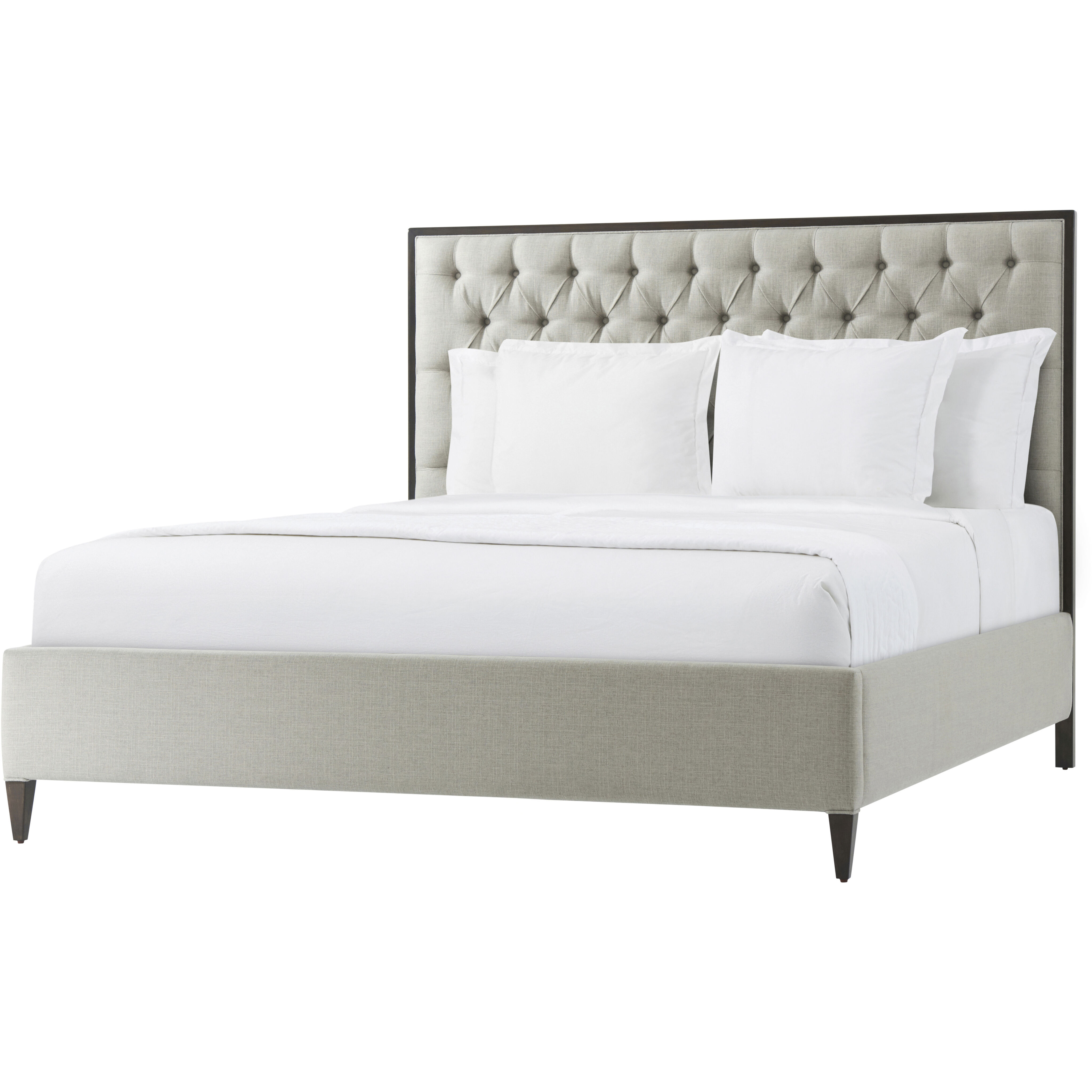 Talbot Ossian California King Bed, Wooden, Upholstered