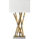 Kesden 32 inch Satin Brass Table Lamp Portable Light, TA Illuminations