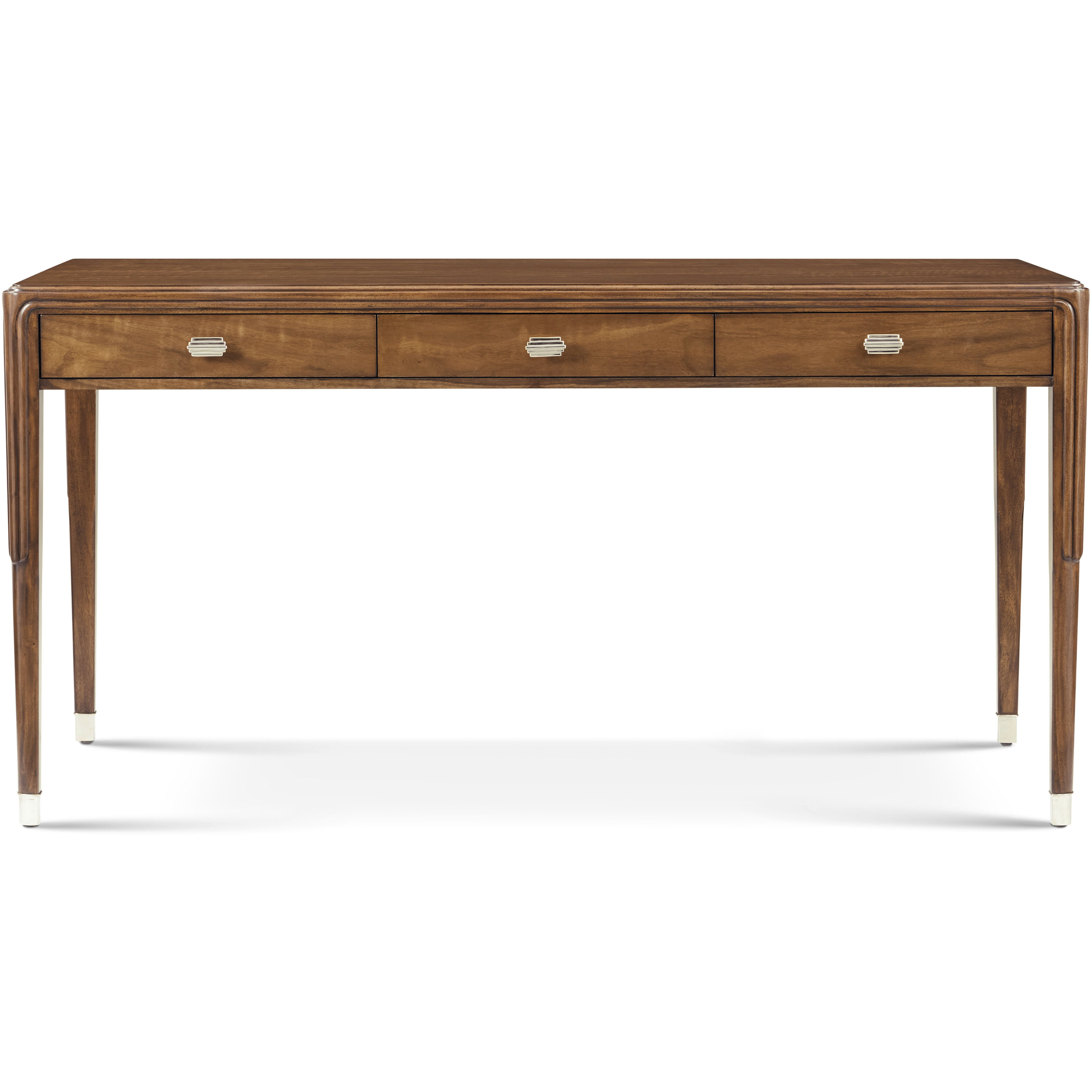 Dorchester 60 X 28 inch Mayfair / Antique White Brass Writing Desk, Wooden