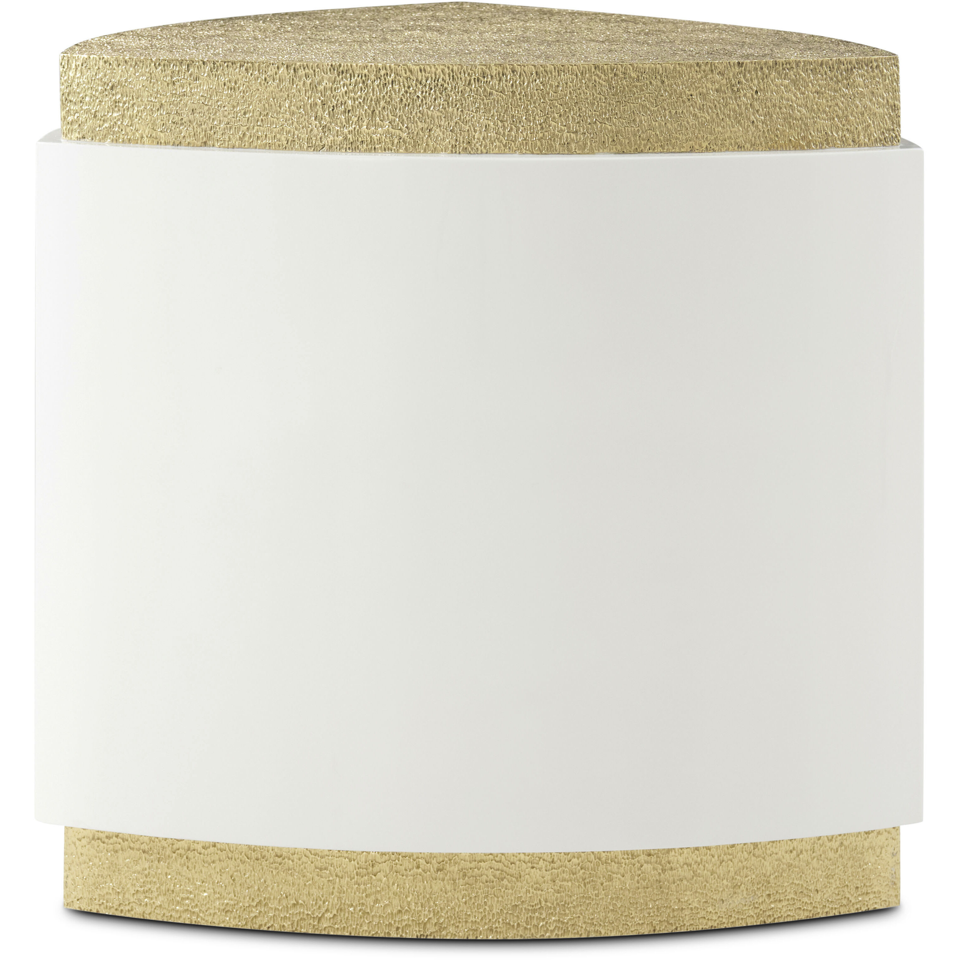 Judith Leiber Couture 24 X 24 inch Solstice / Polished Textured Brass Side Table, Wooden
