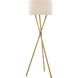 Kesden 64.5 inch Brass Bamboo Floor Lamp Portable Light, Trio, TA Illuminations