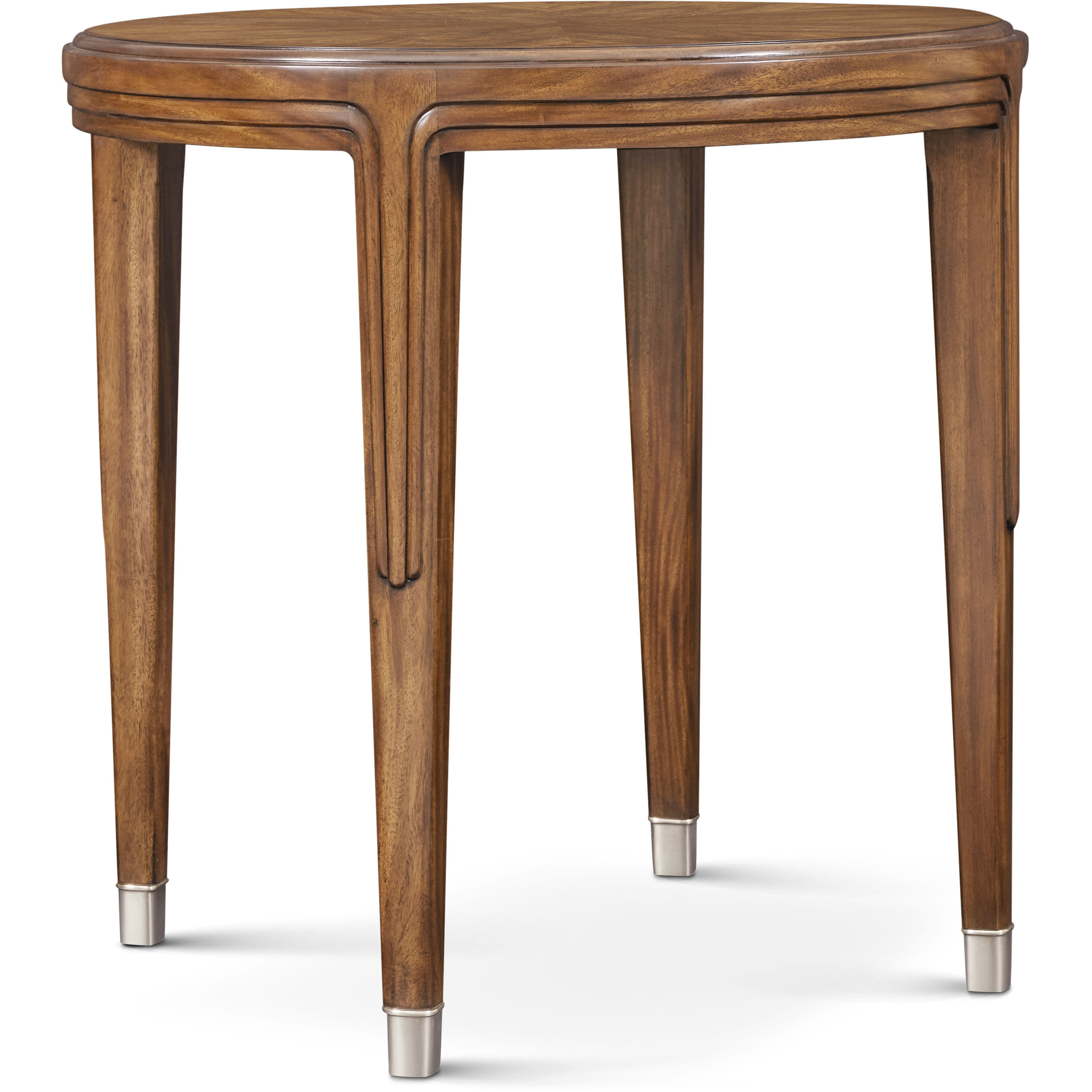 Dorchester 24 X 24 inch Mayfair / Antique White Brass End Table, Wooden