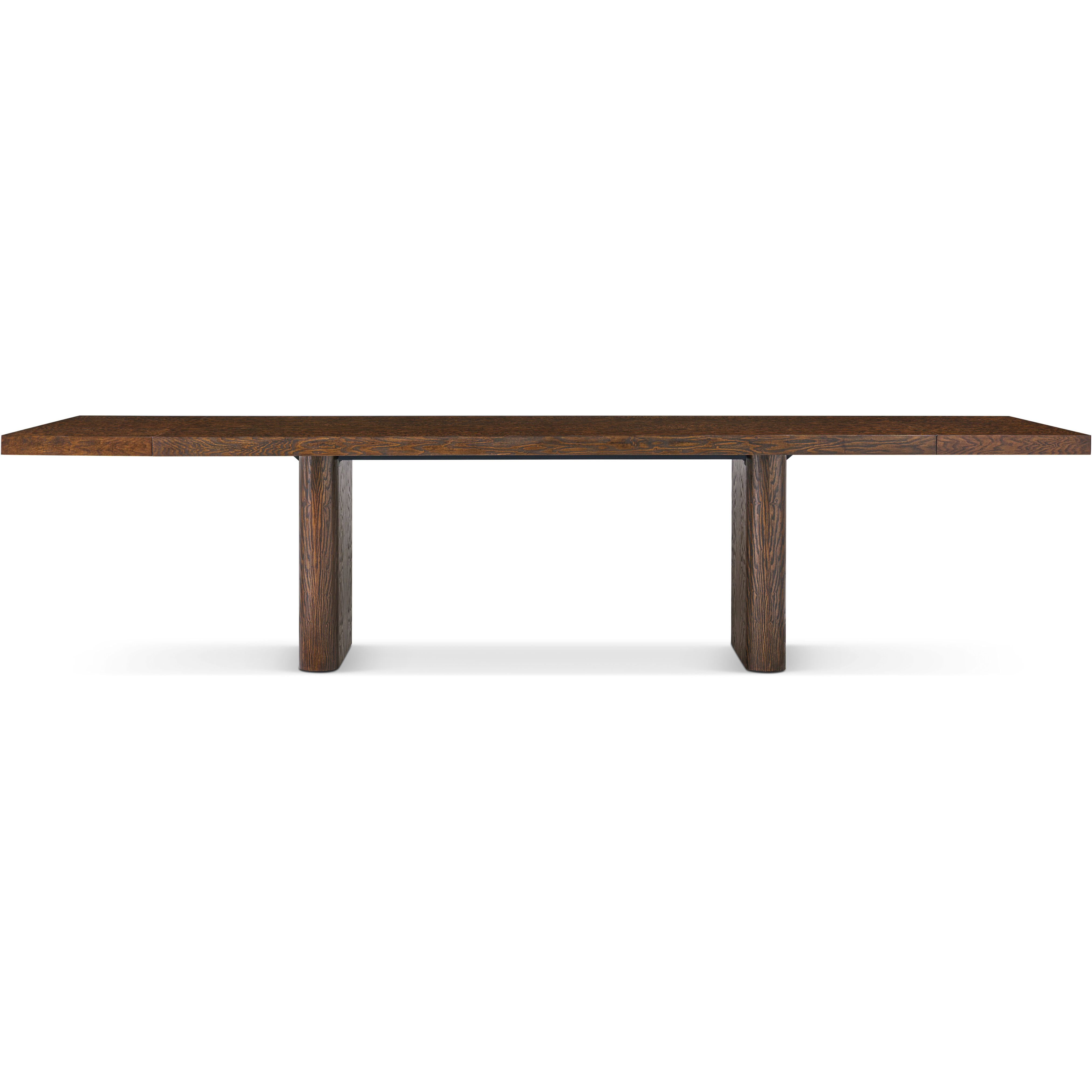 Kesden 128 X 44 inch Pyramid Brown Extension Dining Table, Wooden