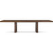 Kesden 128 X 44 inch Pyramid Brown Extension Dining Table, Wooden