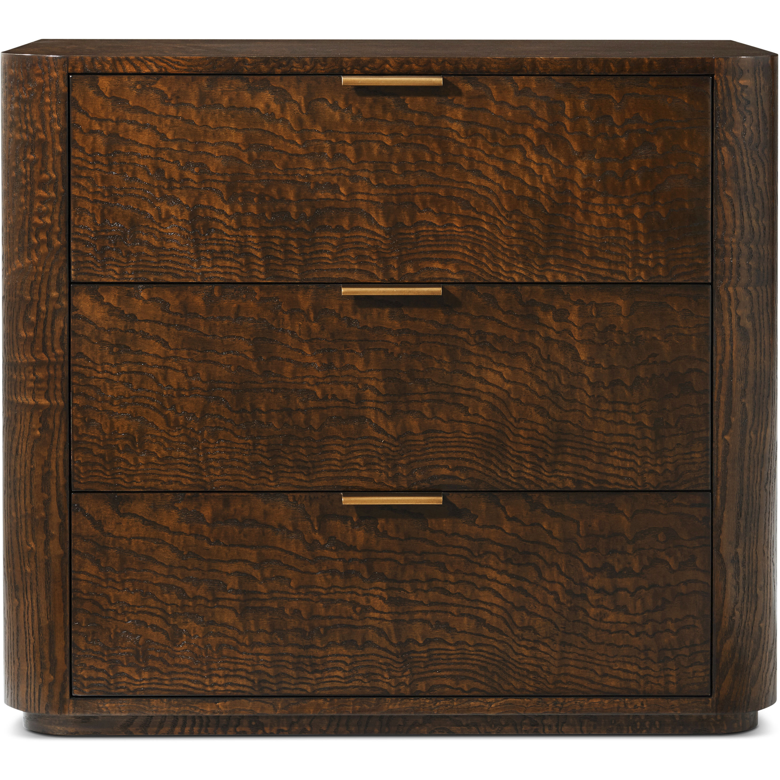 Kesden 32 X 28 inch Pyramid Brown Nightstand, Wooden