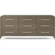 Judith Leiber Couture Mink Dresser, Wooden, 9-Drawer