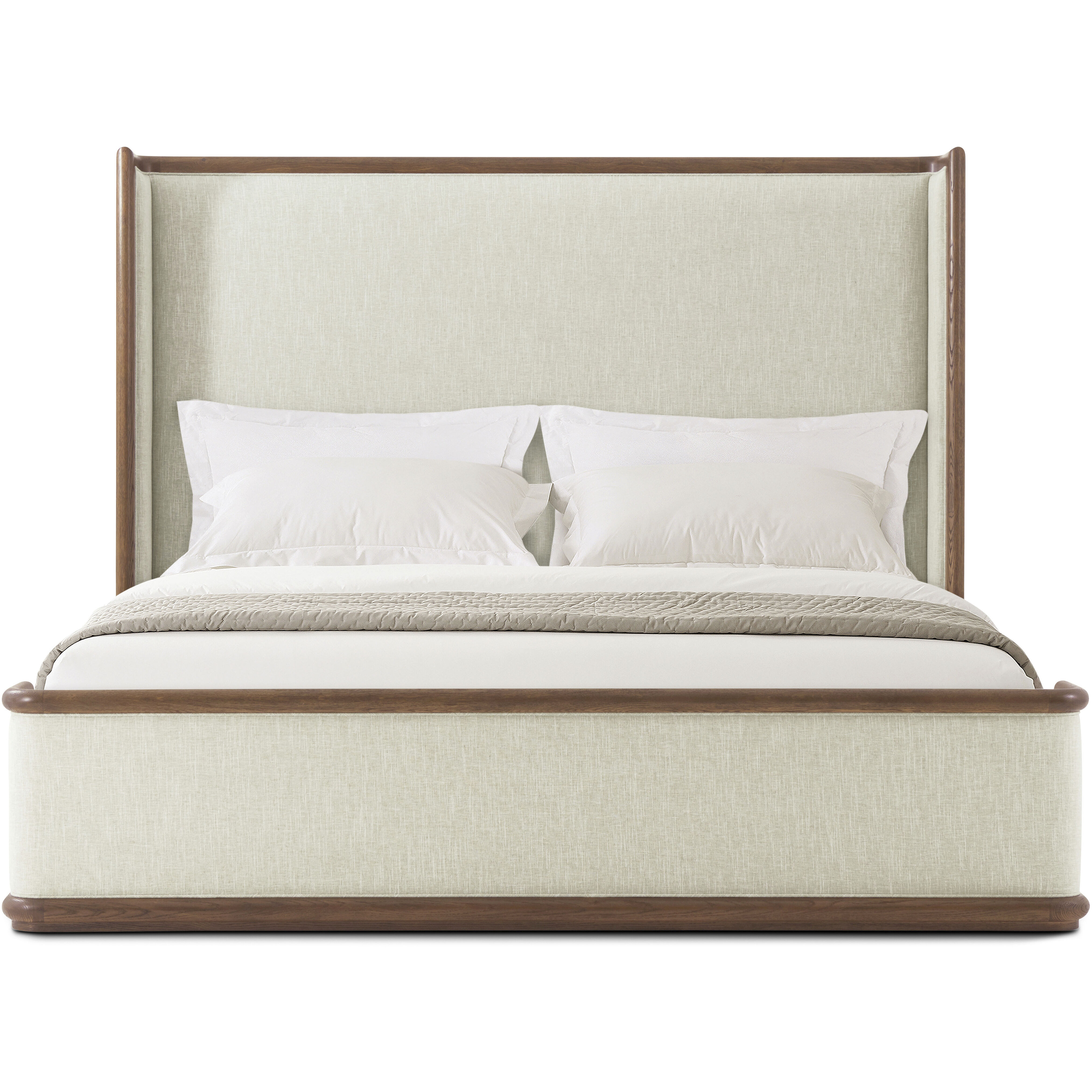 Catalina Earth US King Bed, Wooden, Upholstered