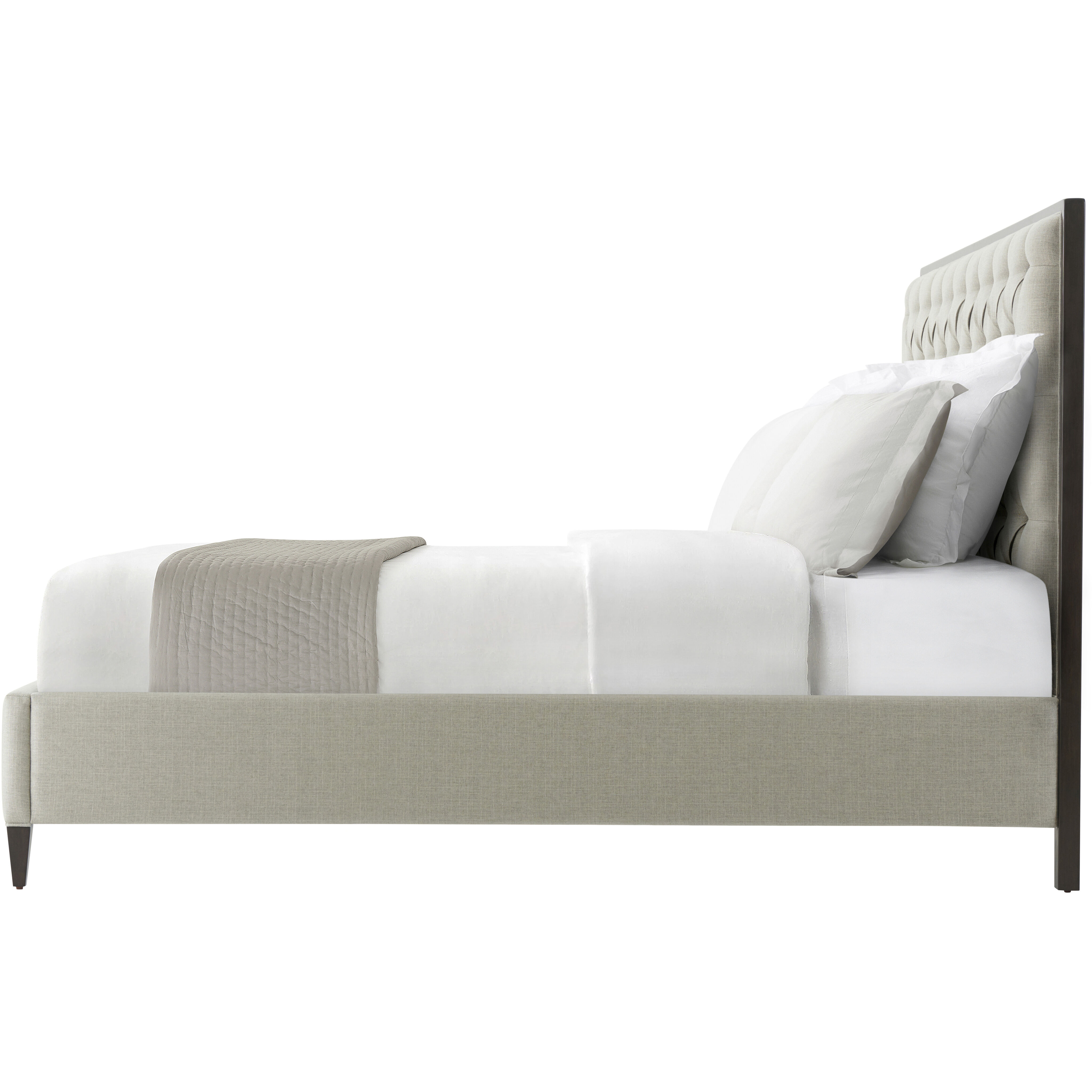 Talbot Ossian California King Bed, Wooden, Upholstered