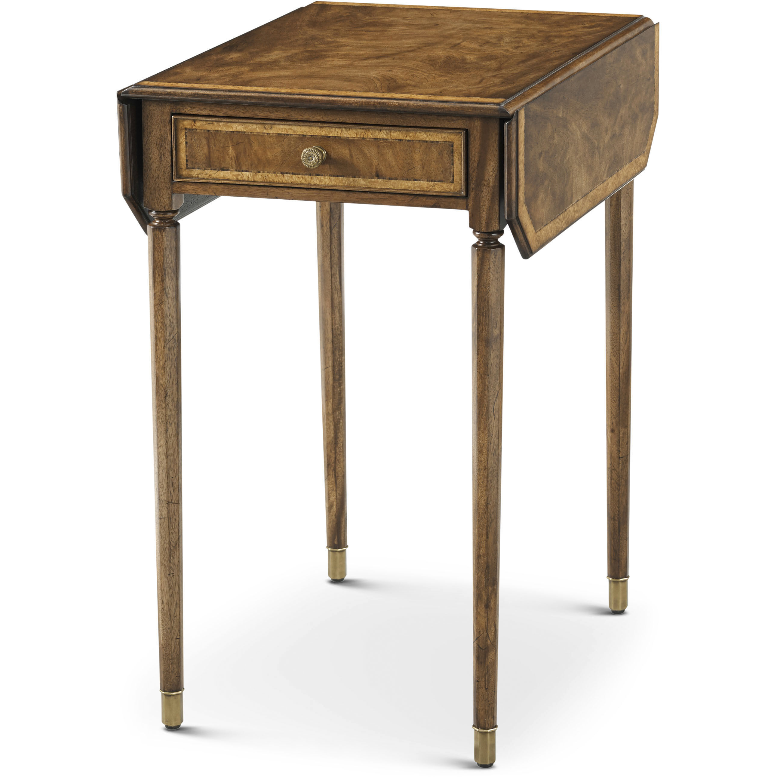 Sloane 28 X 27 inch Edwardian Brown Folding Table, Wooden