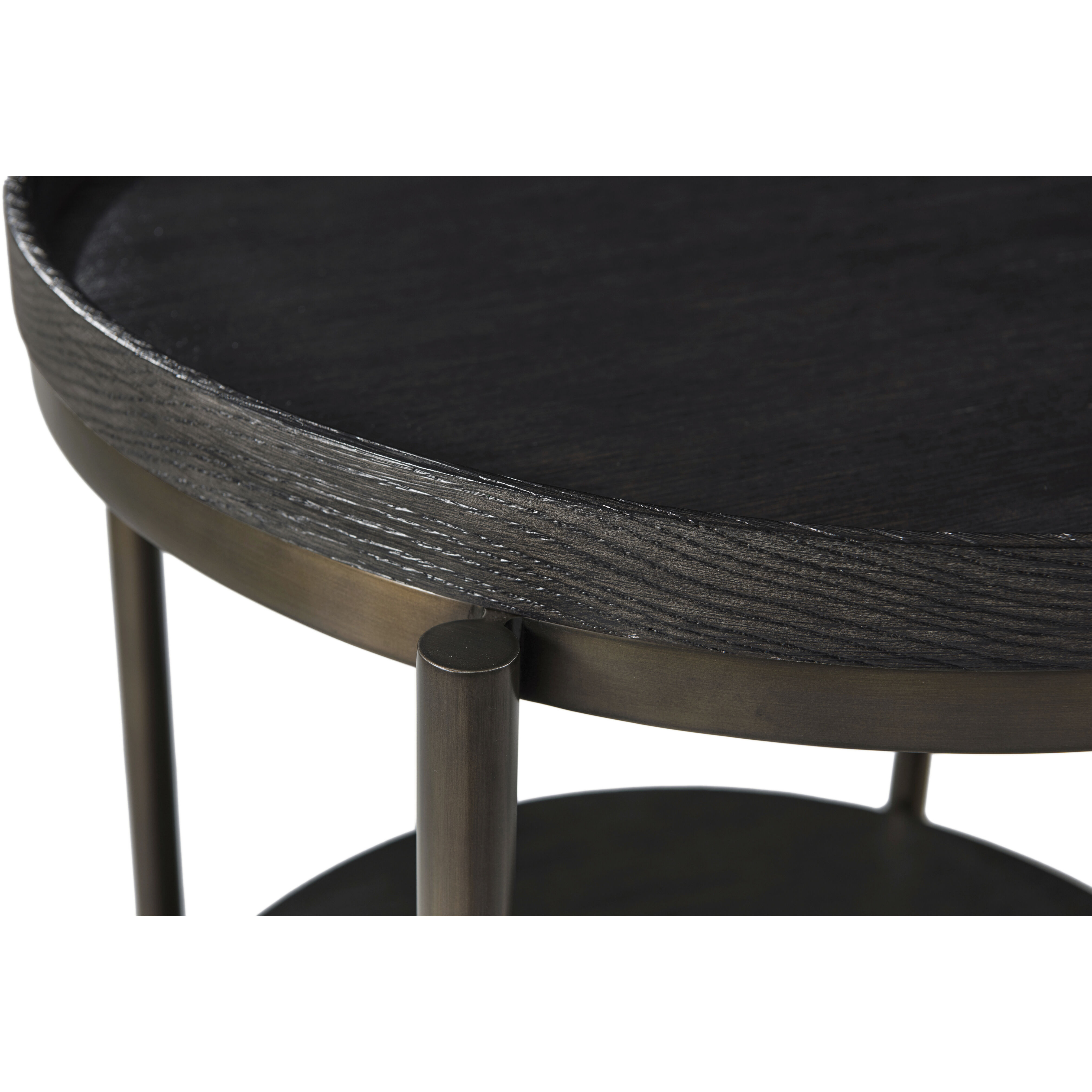 Repose 24.25 X 24.25 inch Charcoal Oak Side Table