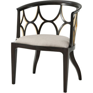 Ebonised Connaught Ebonised with Gilt Detailing and Mahogany Accent Chair