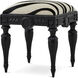 Haringey 20.75 inch One Fifth Black Stool, Wooden, Upholstered, Spencer London