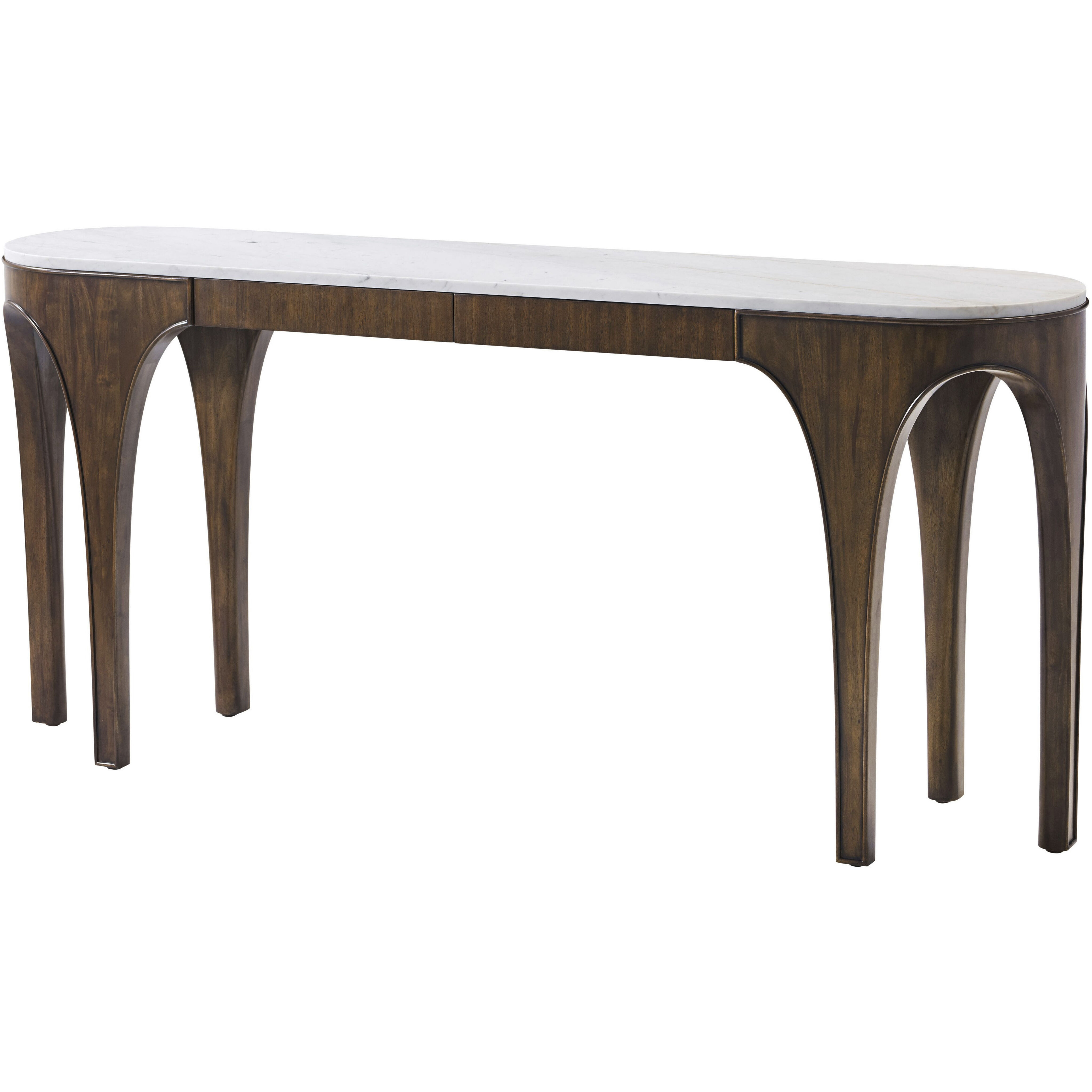 Arlo 70.25 X 16.25 inch Console Table, Wooden with Marble Top