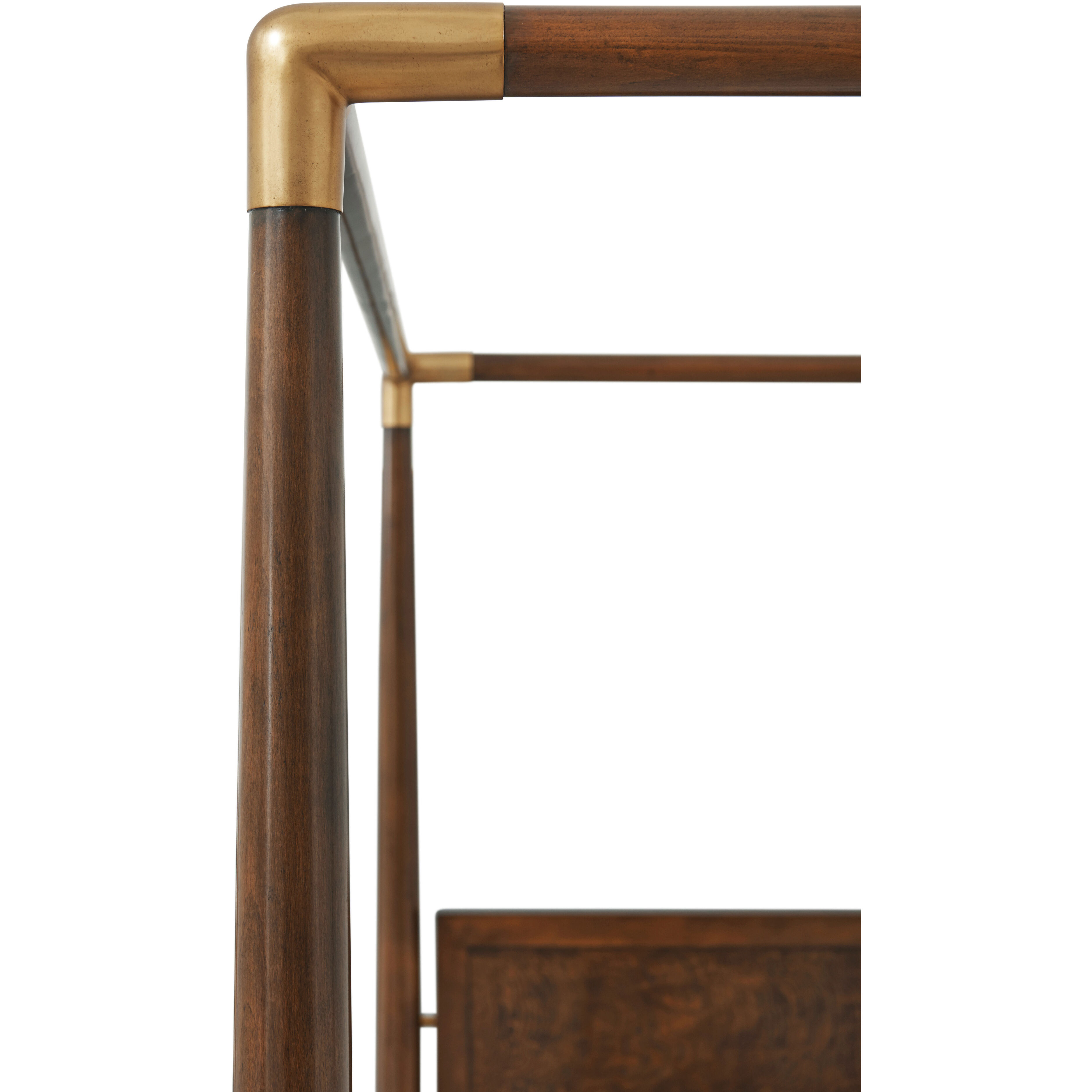 Kesden Pyramid Brown Poster US Queen Bed, Wooden