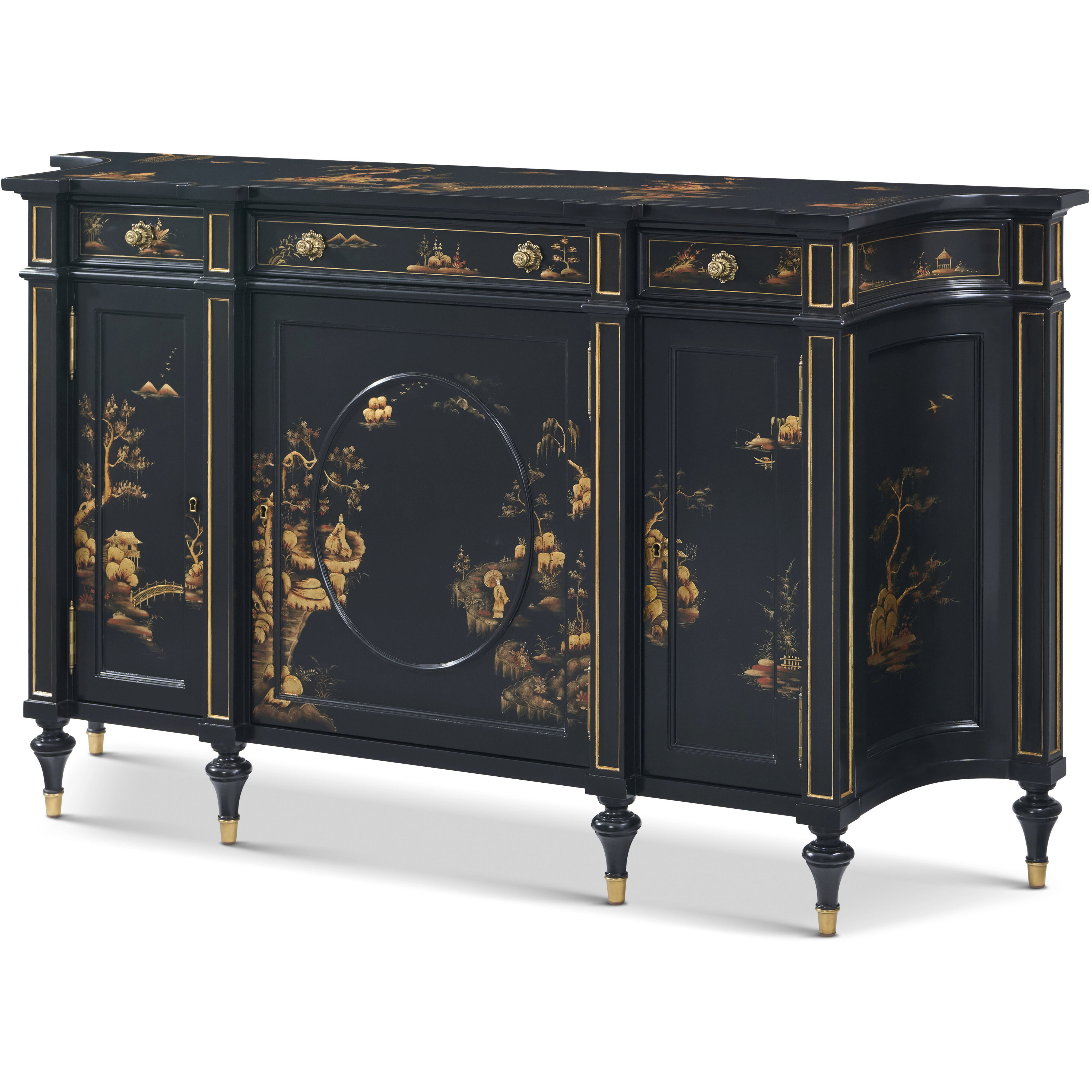 Brushwork Emperor Cabinet, Wooden, 3-Door