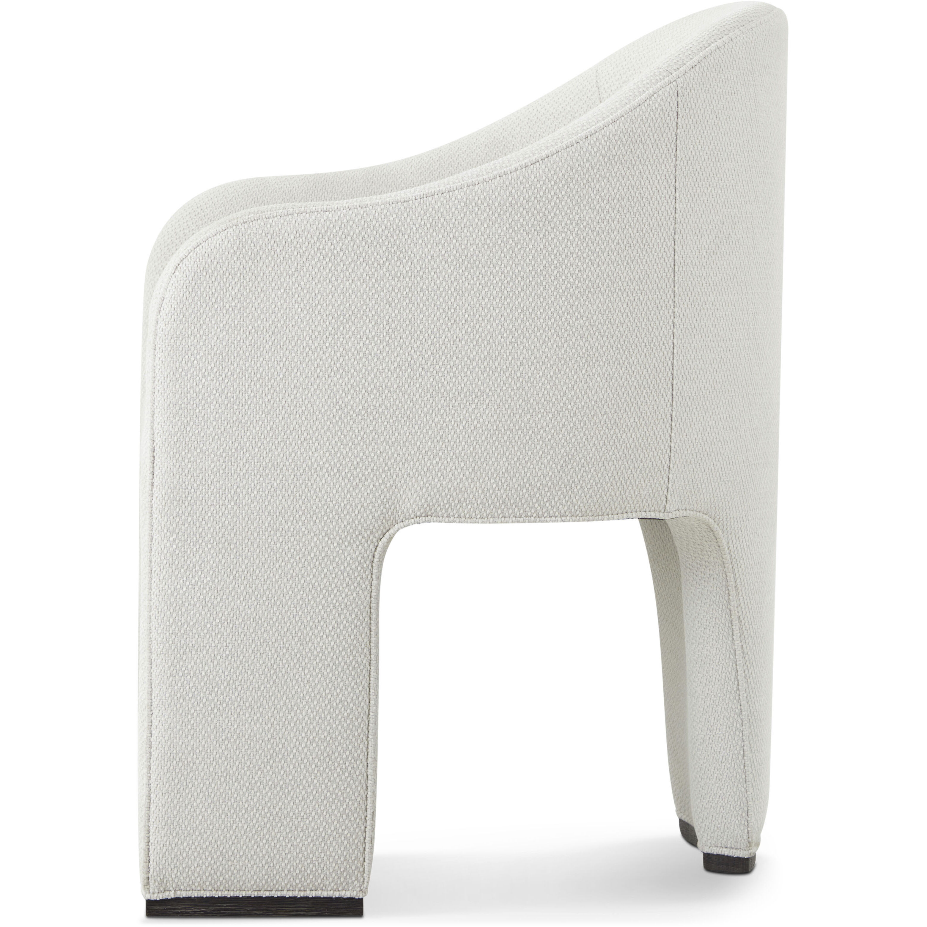 Maxwell Obsidian Dining Chair, Wooden, Upholstered