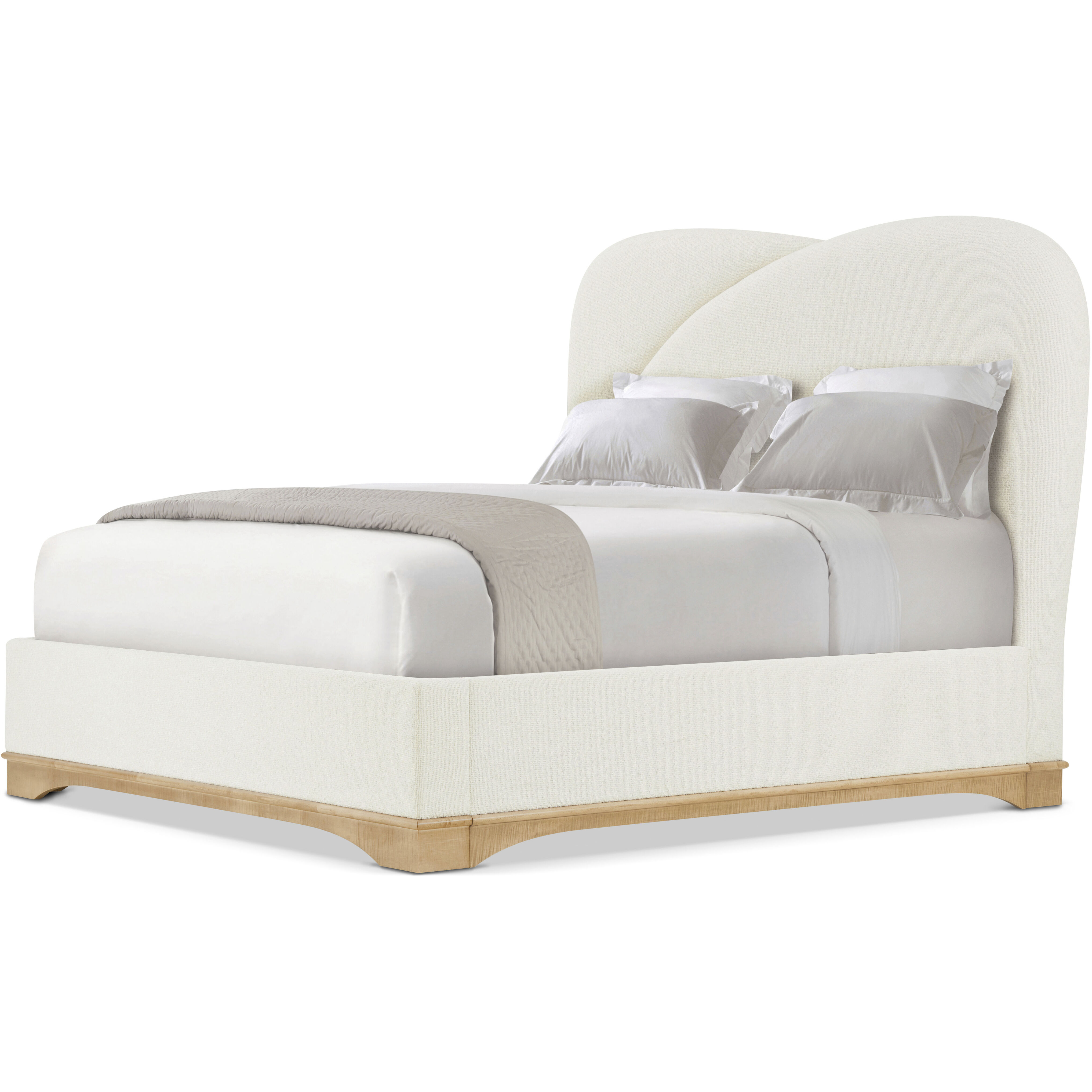Origins Sesame US King Bed, Wooden, Upholstered