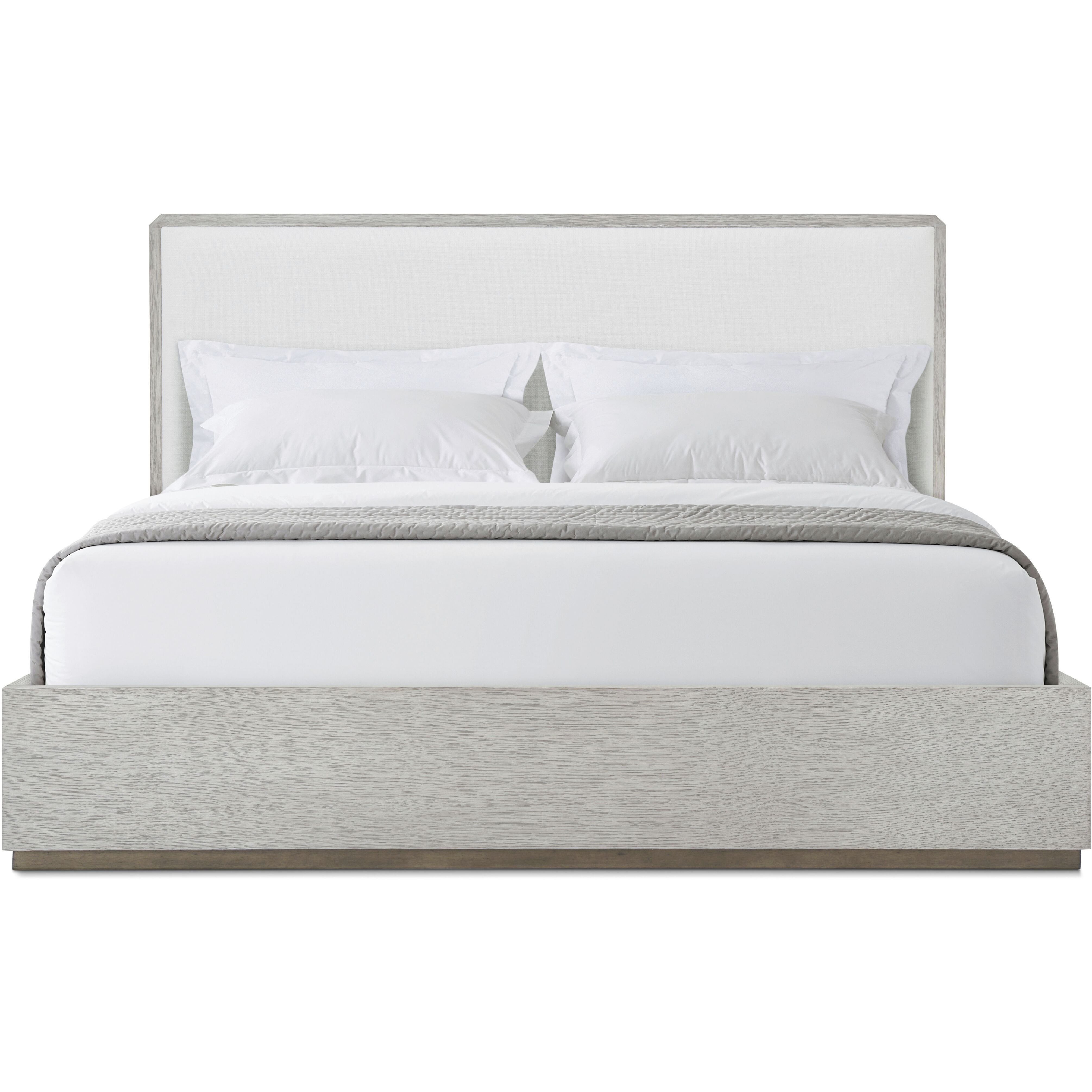 Spencer St. James Argento US King Bed, Wooden, Upholstered