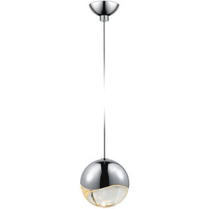 Grapes LED 3 inch Polished Chrome Pendant Ceiling Light in Clear Glass Lens