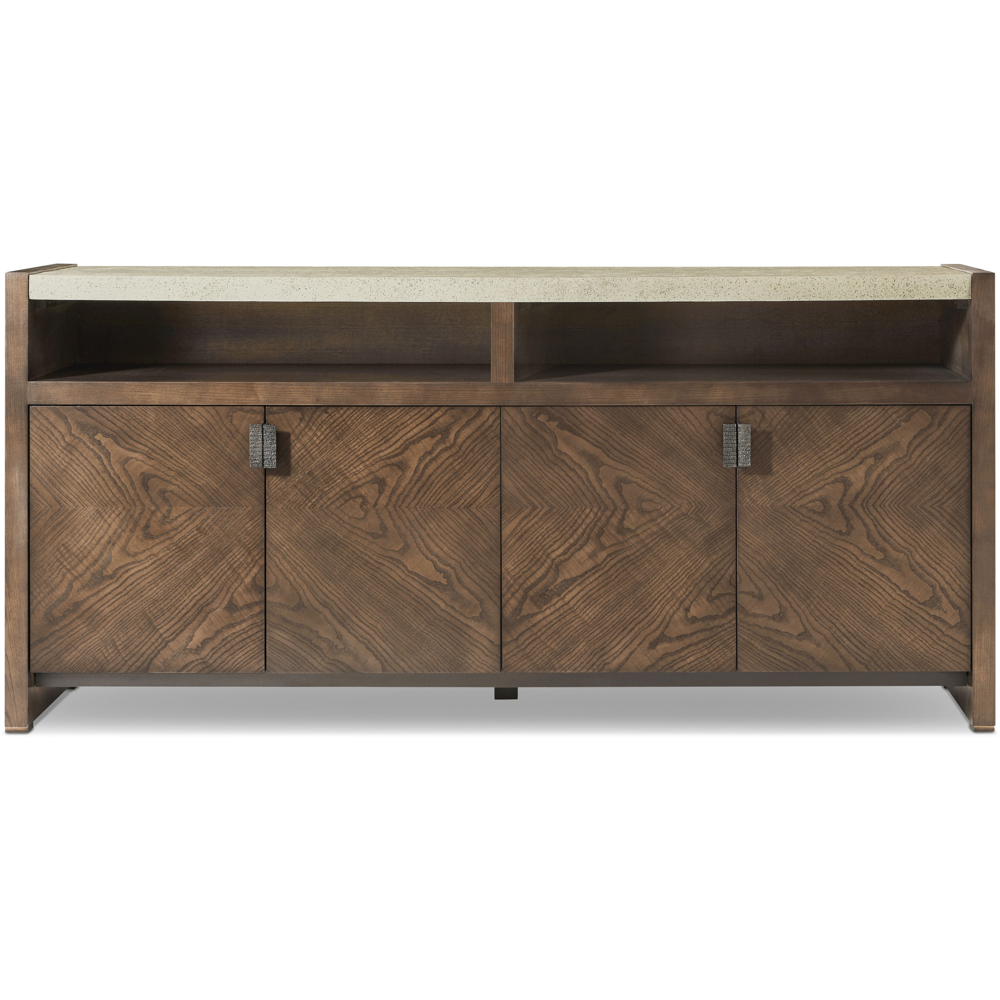 Catalina 74 inch Earth Media Cabinet, Wooden, 4-Door