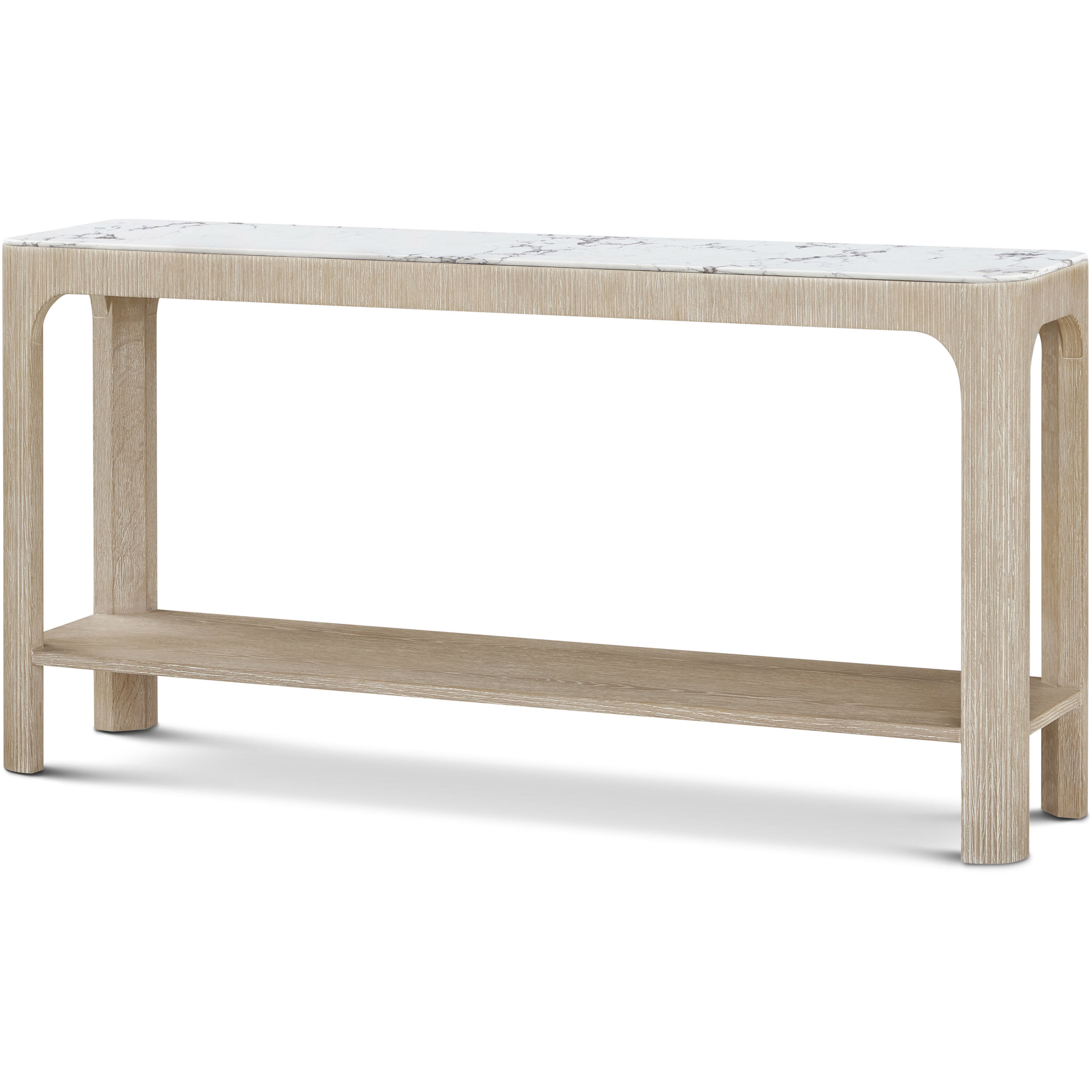Horizon 60 X 14 inch Day Console Table, Wooden with Marble Top