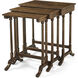 Sloane 27.5 X 24 inch Edwardian Brown Nesting Table, Wooden