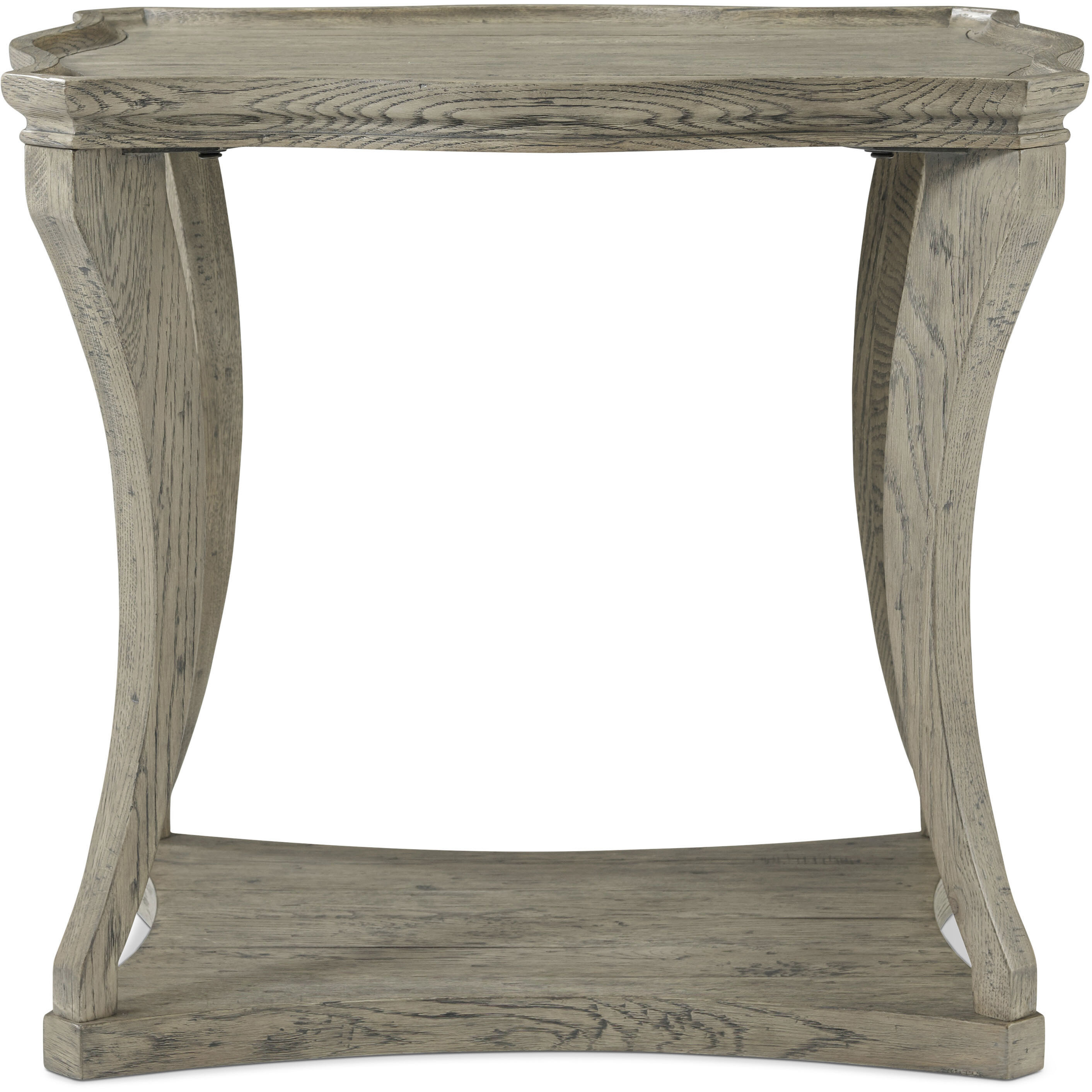 Ennis Serpentine 28 X 26 inch Grey Echo Oak Side Table, Wooden, Echoes