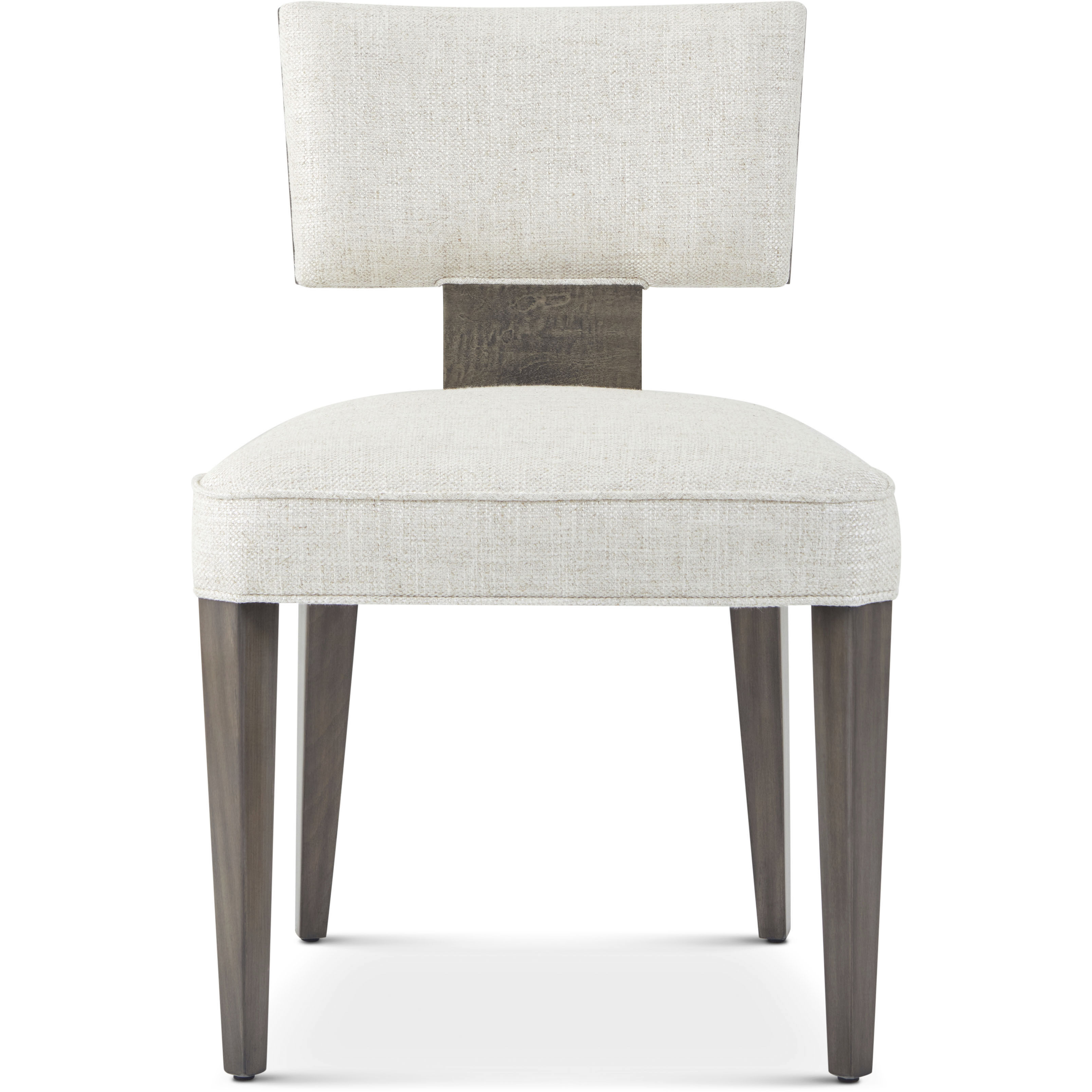 Hudson Pebble Grey Dining Side Chair, Wooden, Upholstered