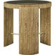 Jenson 25 X 25 inch Side Table, Wooden with Glass Top