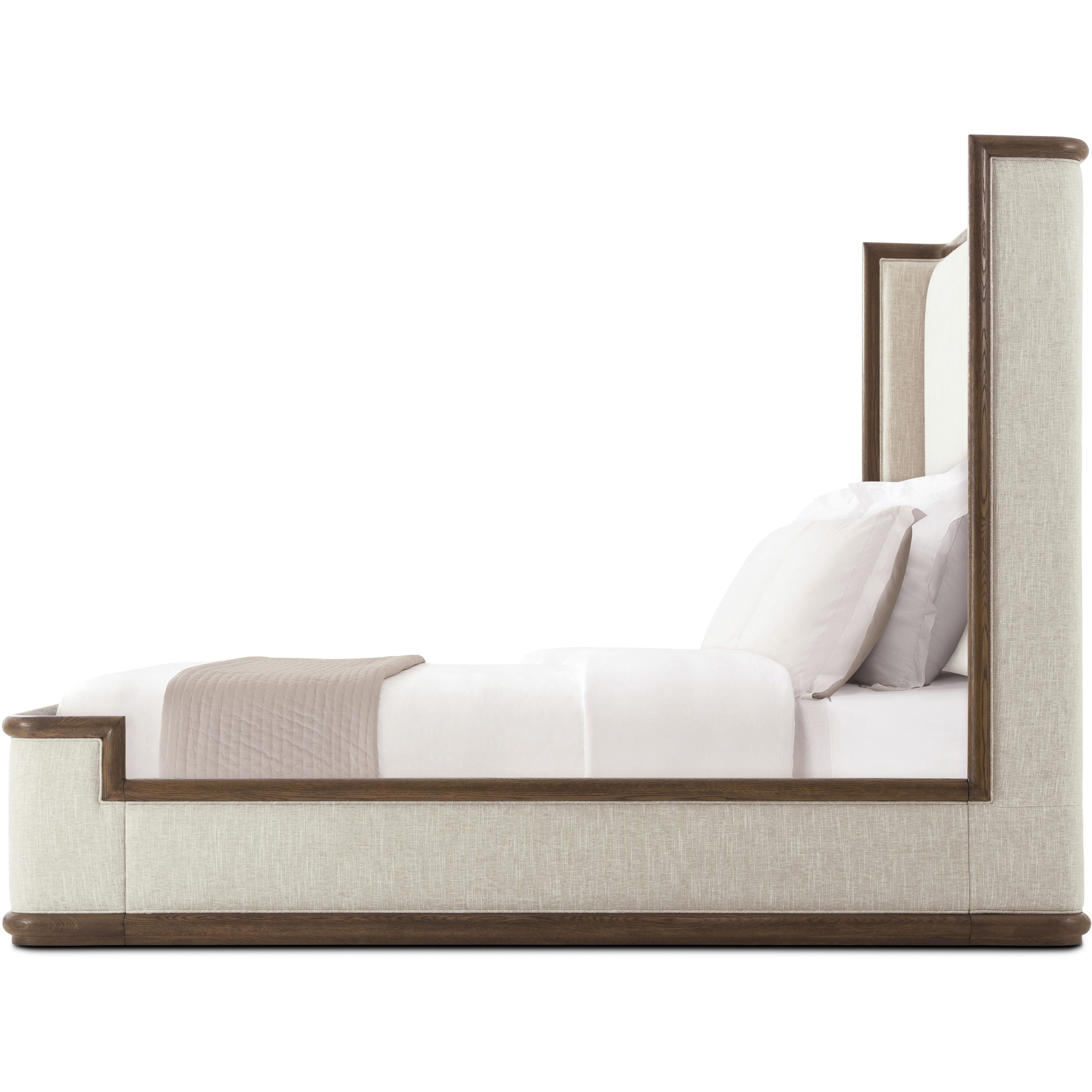 Catalina Earth US King Bed, Wooden, Upholstered