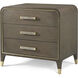 Judith Leiber Couture 32 X 29.25 inch Mink Nightstand, Wooden, 3-Drawer