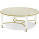 Judith Leiber Couture 42 X 42 inch Feather / Solstice / Polished Brass Cocktail Table, Wooden