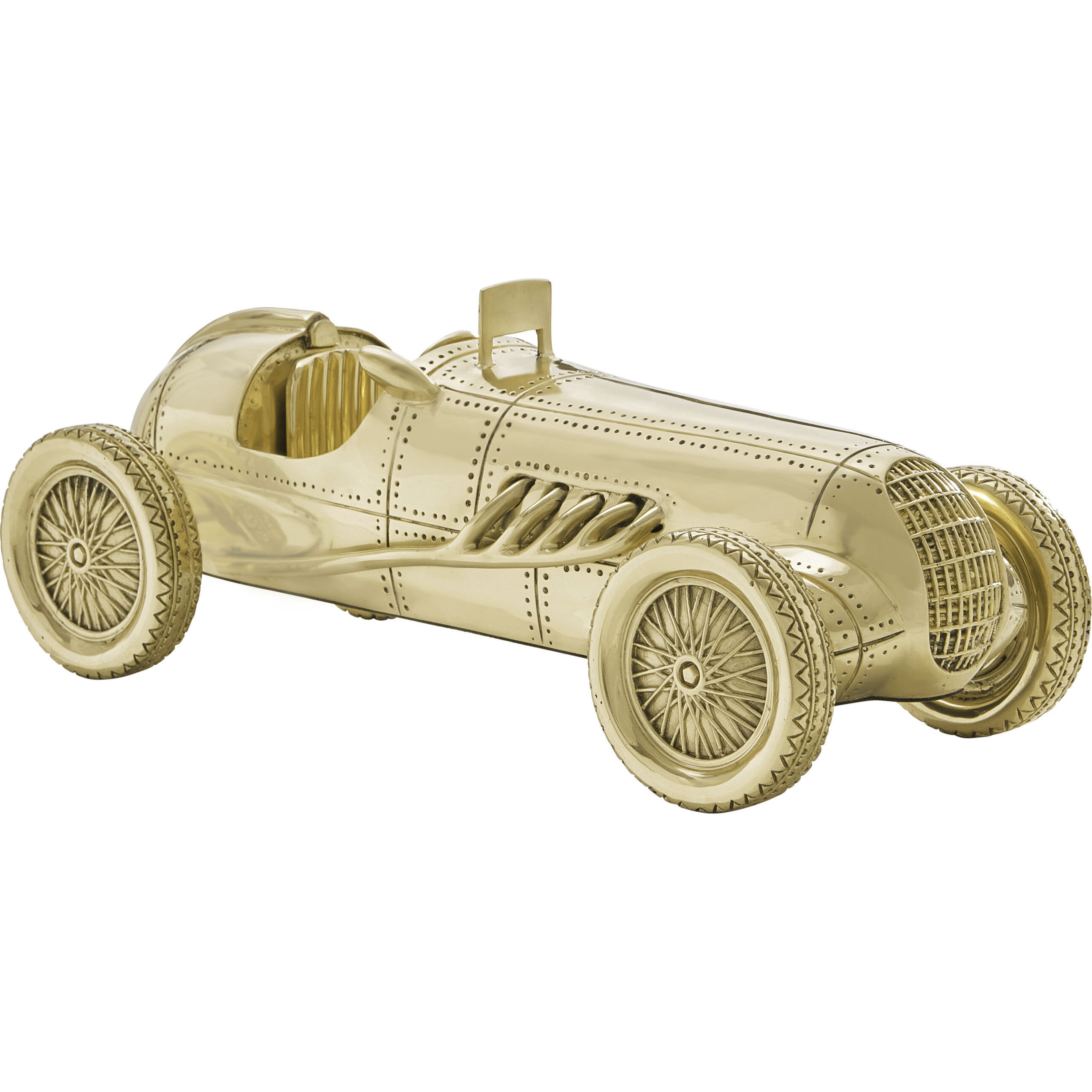 The Brooklands Polished Brass Table Top Bronze Car, Bronze Car, Spencer London