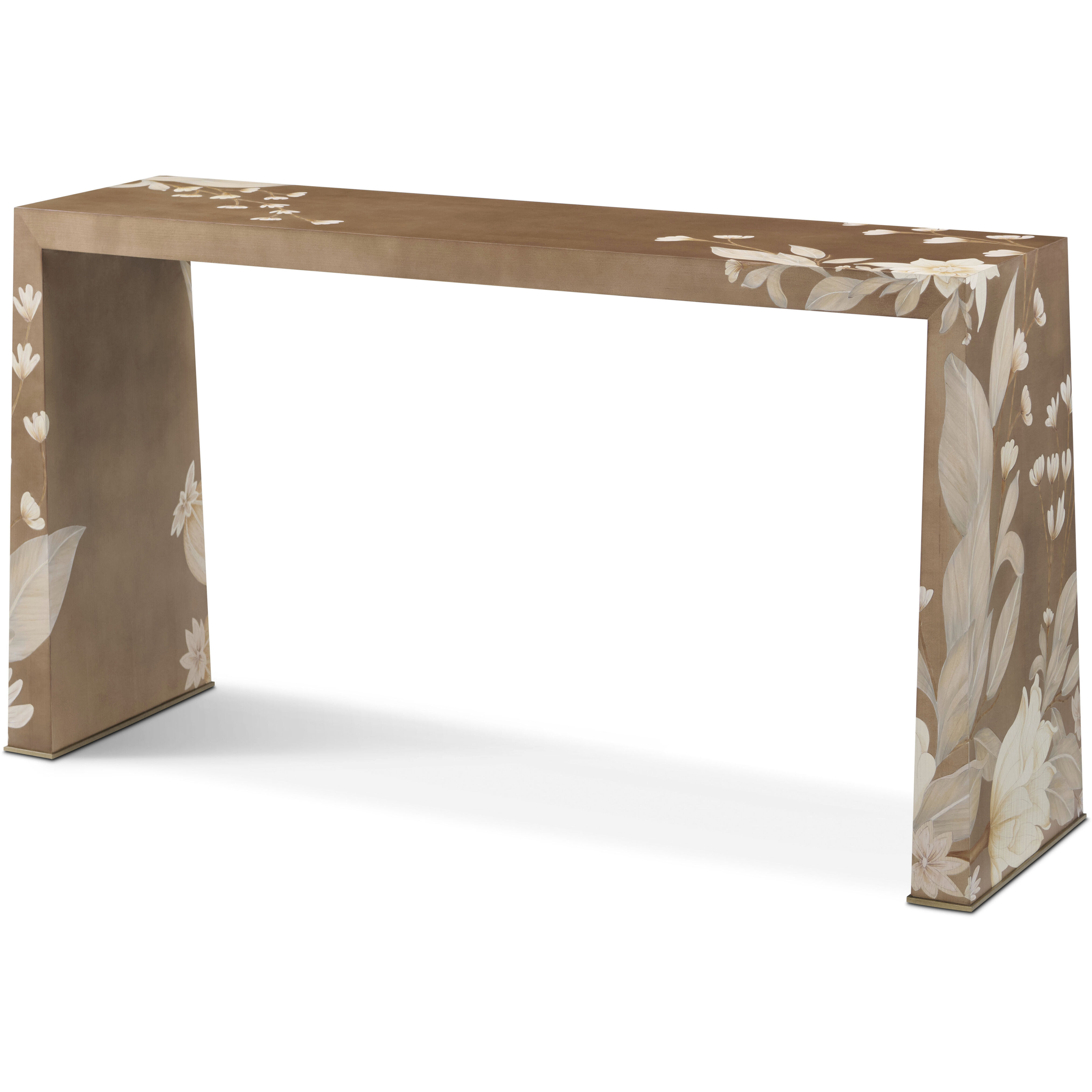 Bouquet 56.5 X 16 inch Toasted Cashew Console Table, Wooden