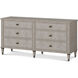 Faulkner Geo Coast Dresser, Wooden, 6-Drawer, Marlborough by Alexa Hampton