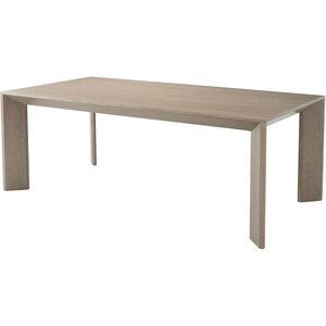 Composition 84 X 42 inch Cerused Oak Dining Table