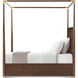 Kesden Pyramid Brown Poster US King Bed, Wooden