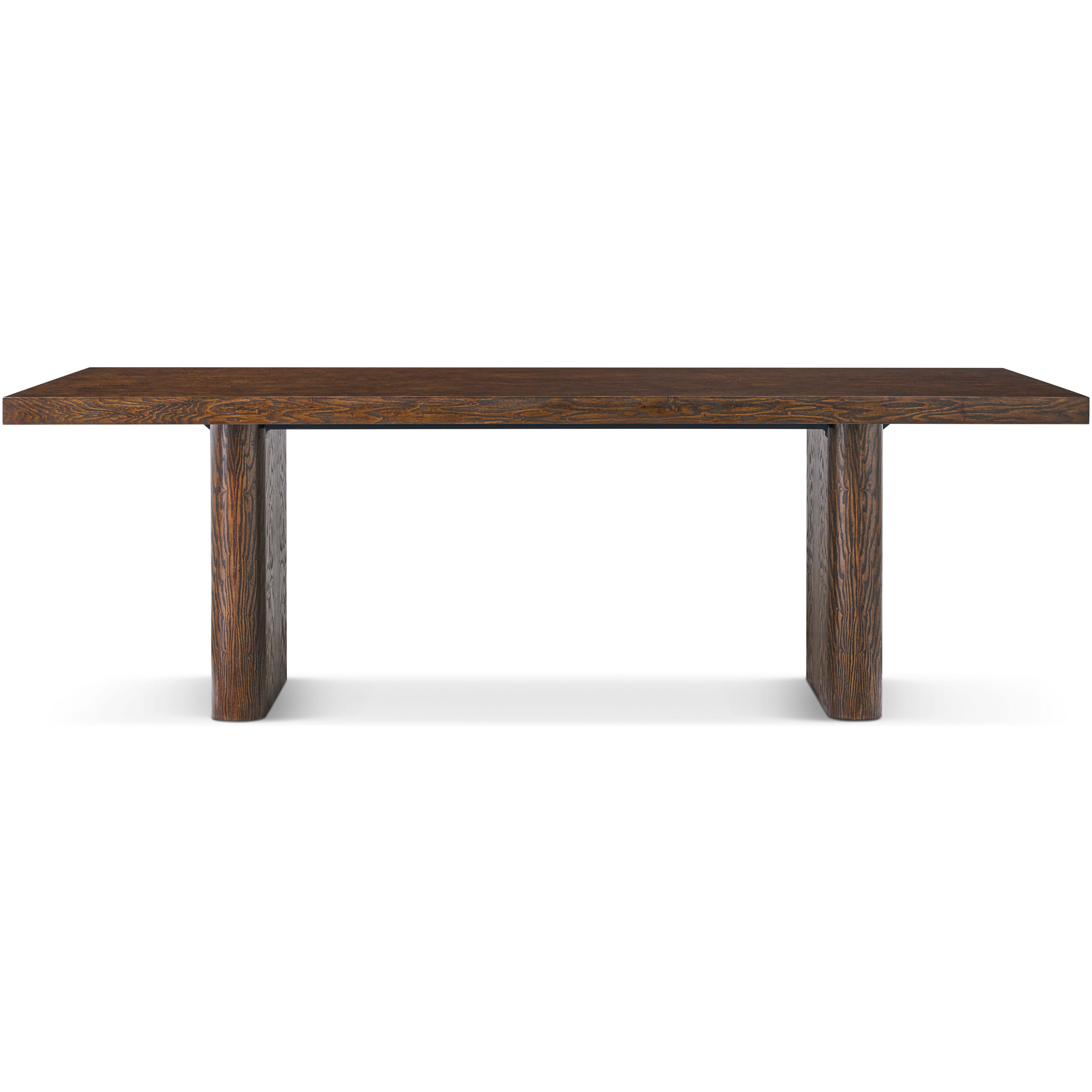 Kesden 128 X 44 inch Pyramid Brown Extension Dining Table, Wooden