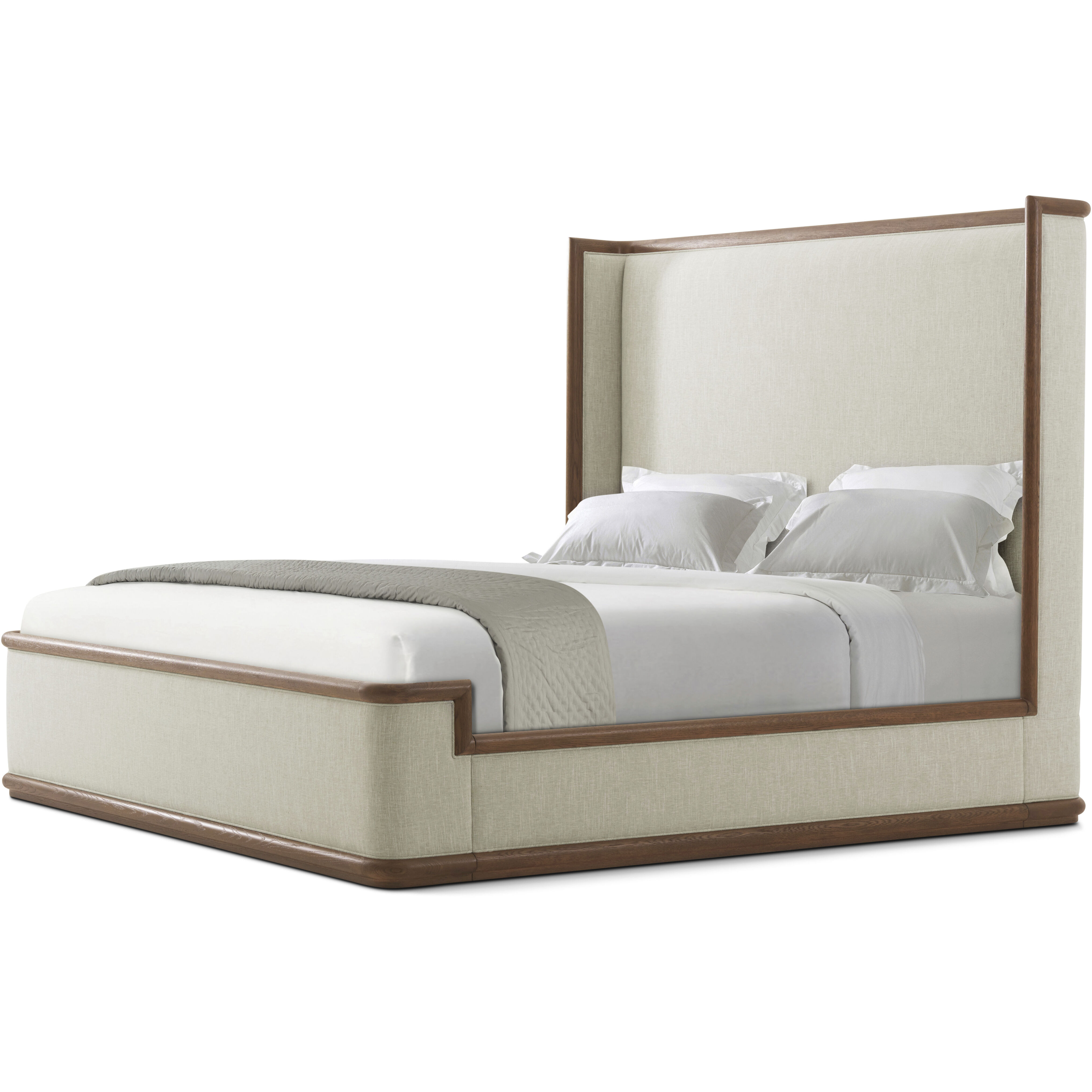 Catalina Earth US King Bed, Wooden, Upholstered