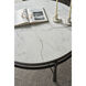 Spencer London 47 X 47 inch Cocktail Table, Wrought Iron, Marble Top, Round