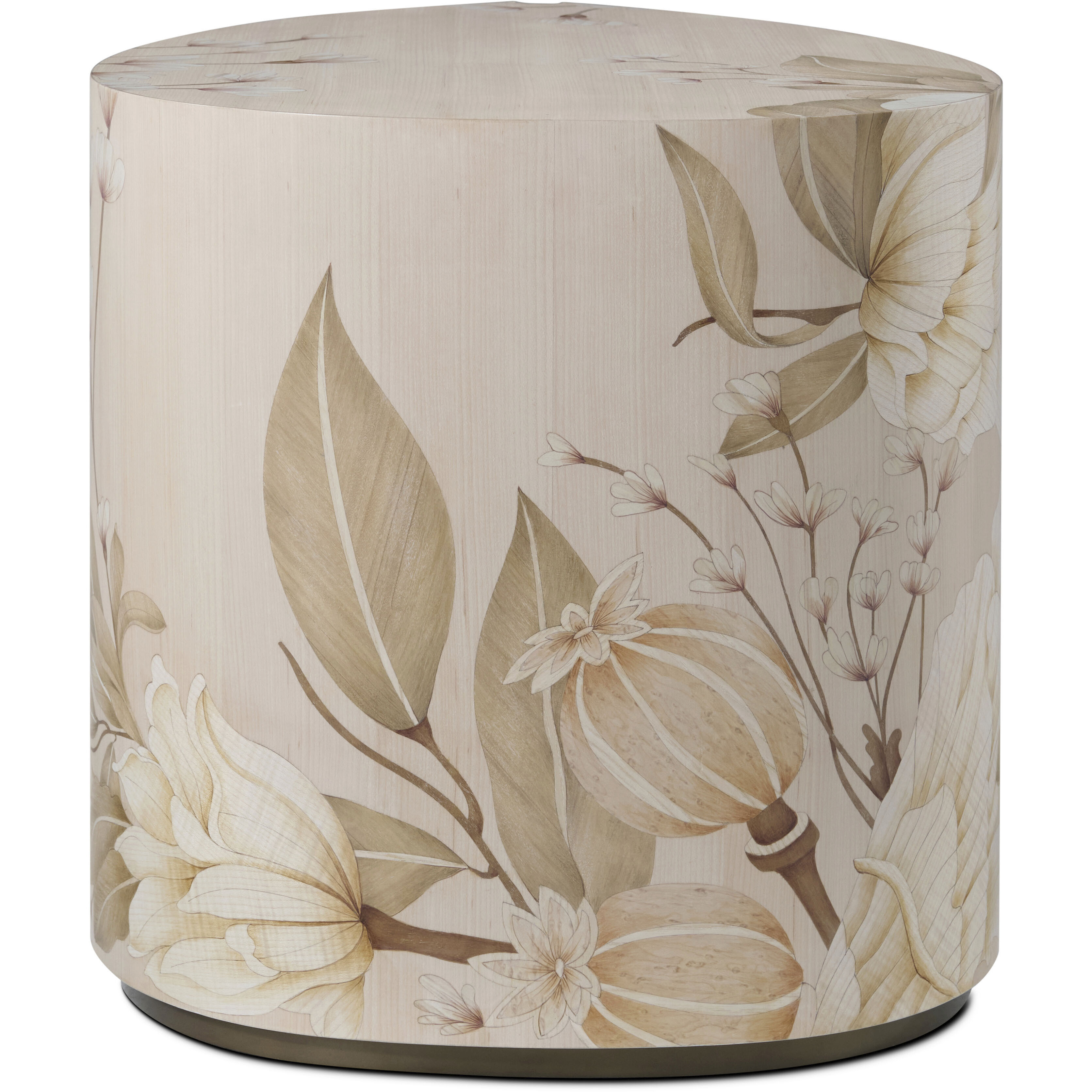 Bouquet 25 X 18 inch Buttercream Side Table, Wooden