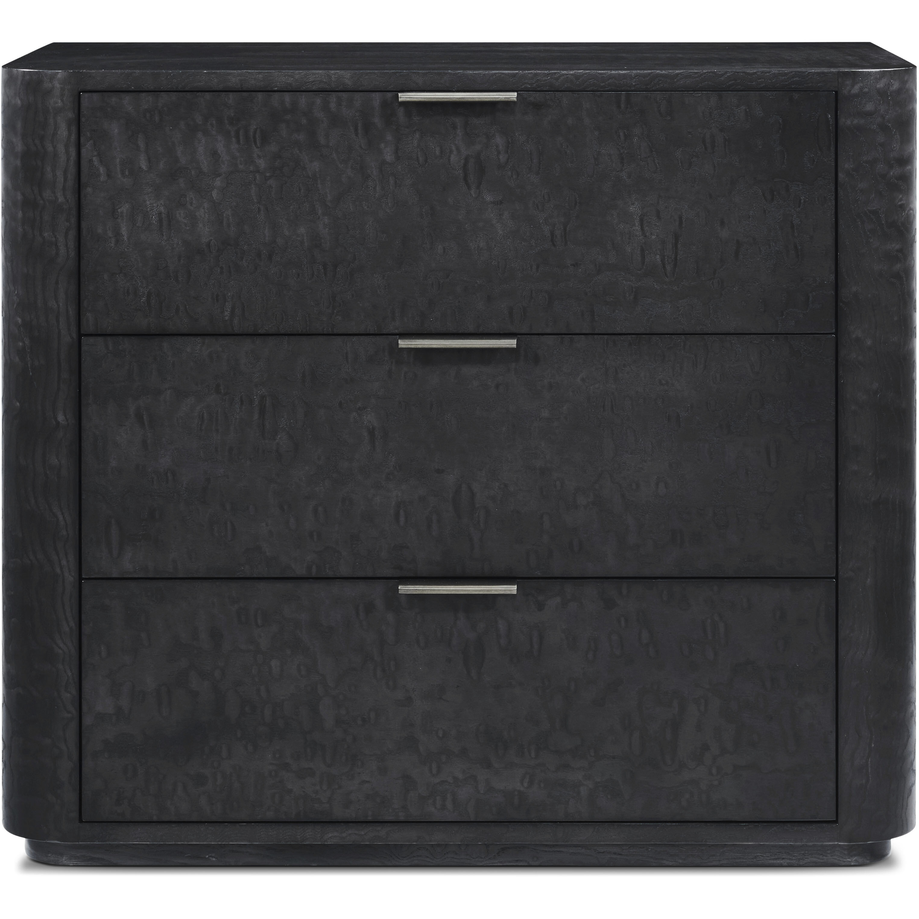 Kesden 32 X 28 inch Silent Black Nightstand, Wooden