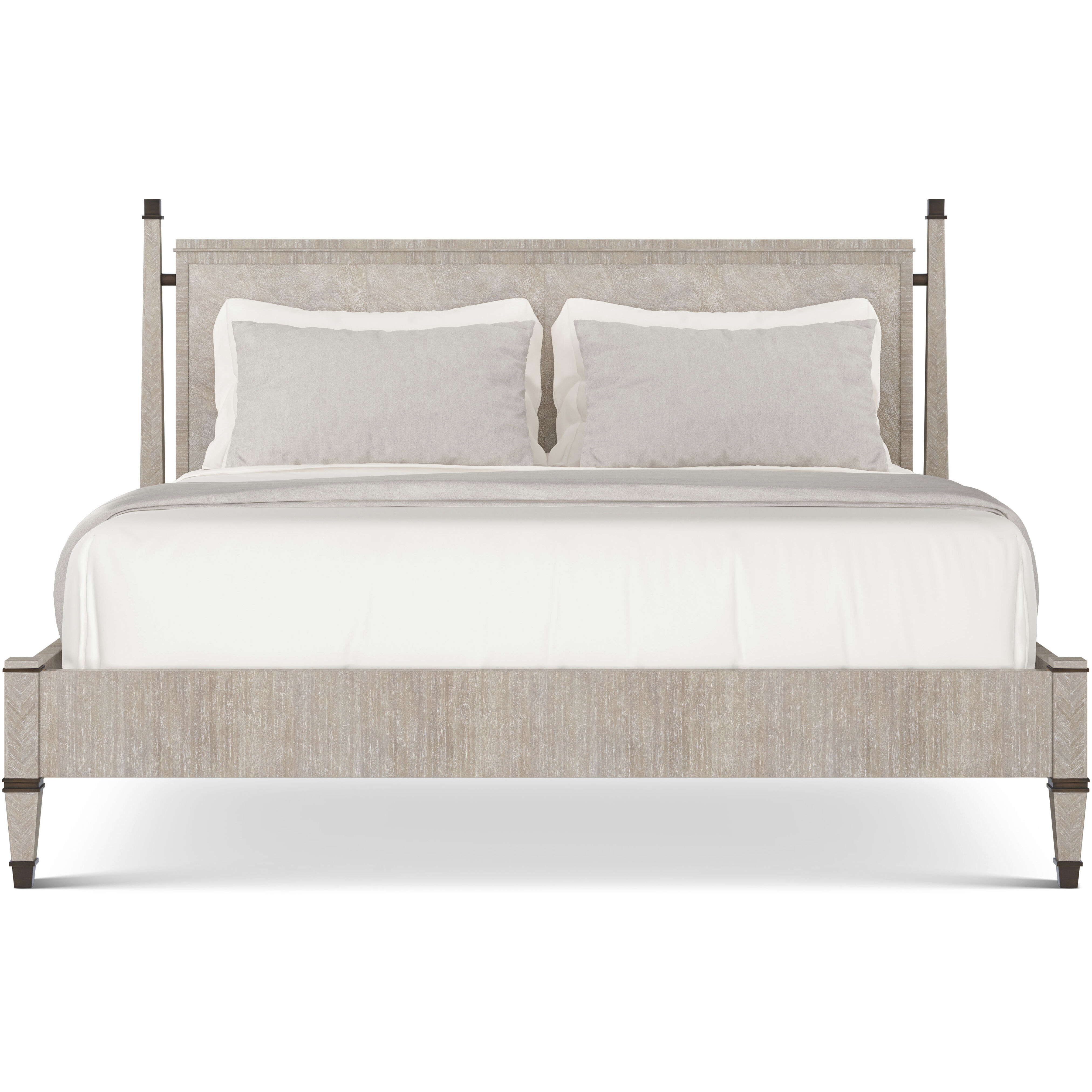 Markos Geo Coast US King Bed, Wooden, Marlborough by Alexa Hampton