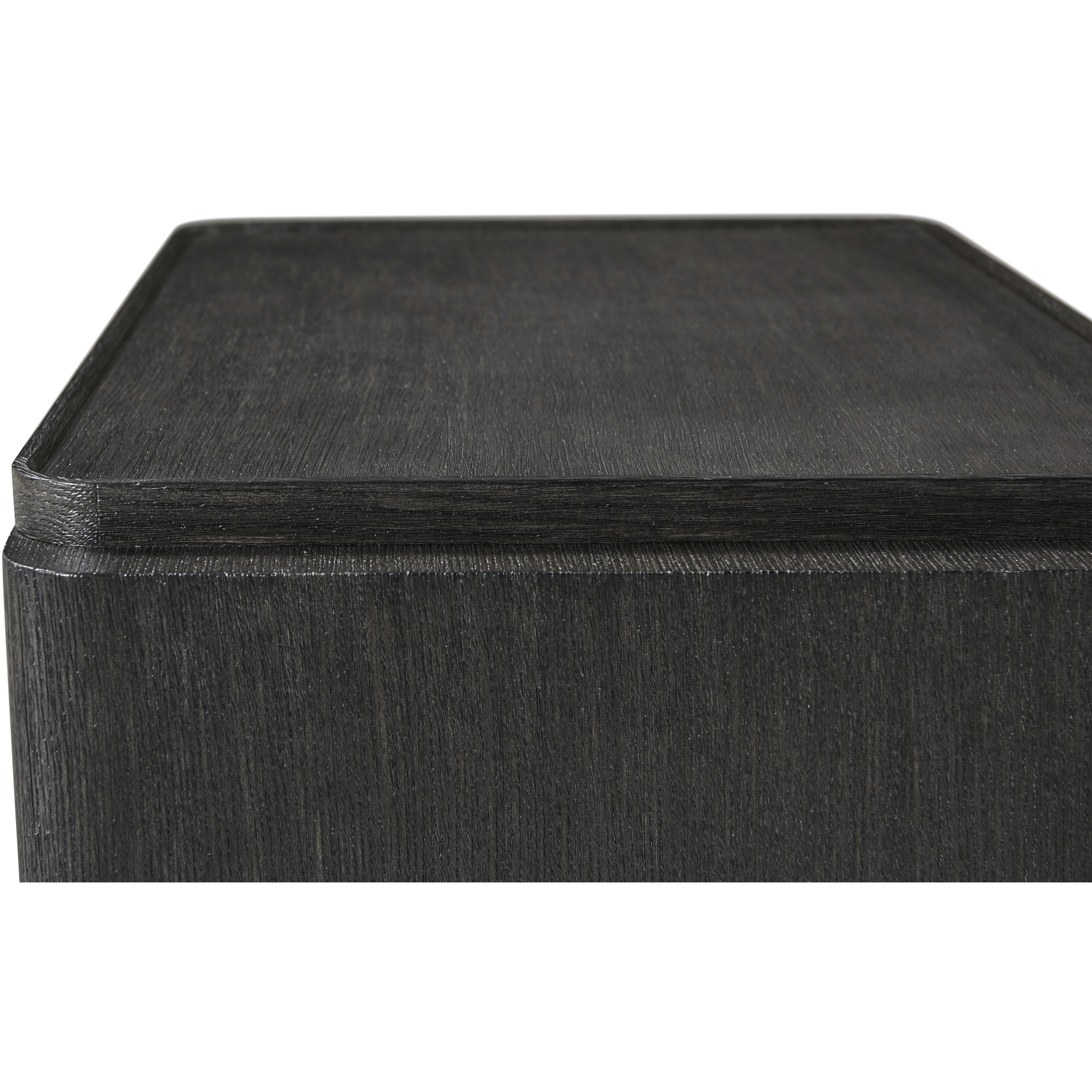 Repose 32 X 28 inch Charcoal Oak Nightstand, Wooden, 3-Drawer