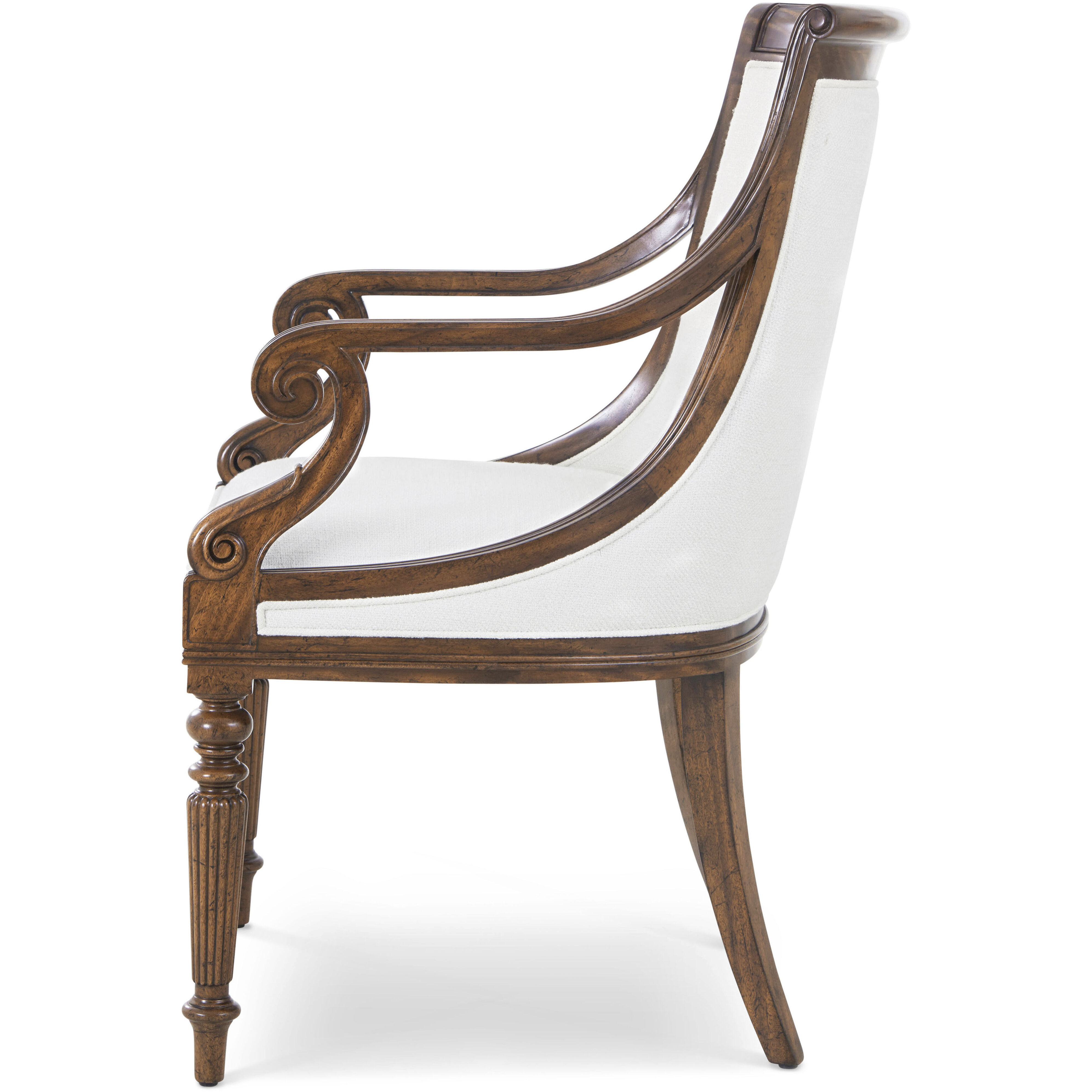 Floris Dining Armchair, Wooden, Upholstered, Althorp Living History