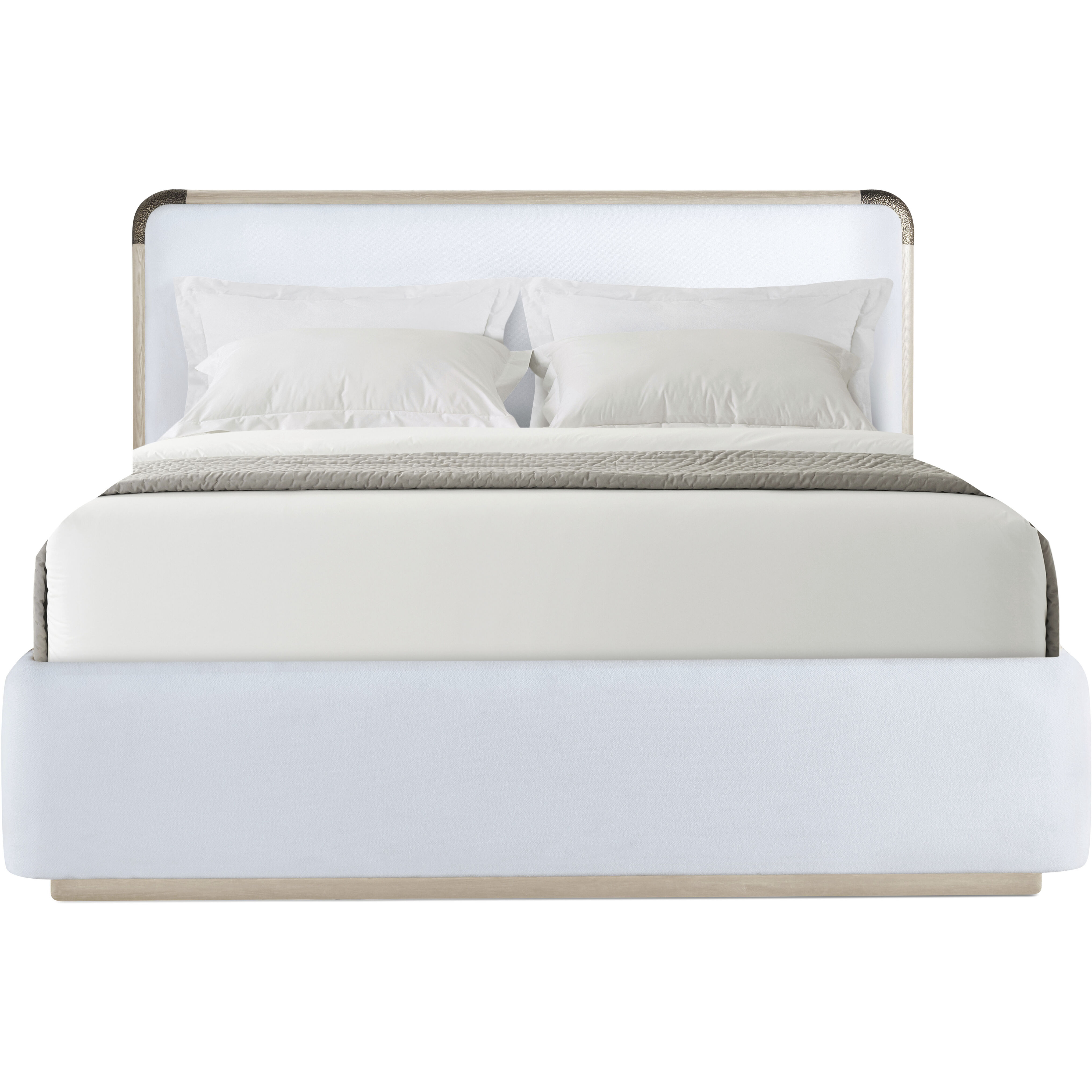Luna Cascade US King Bed, Wooden, Upholstered