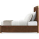 Kesden Pyramid Brown US Queen Bed, Wooden