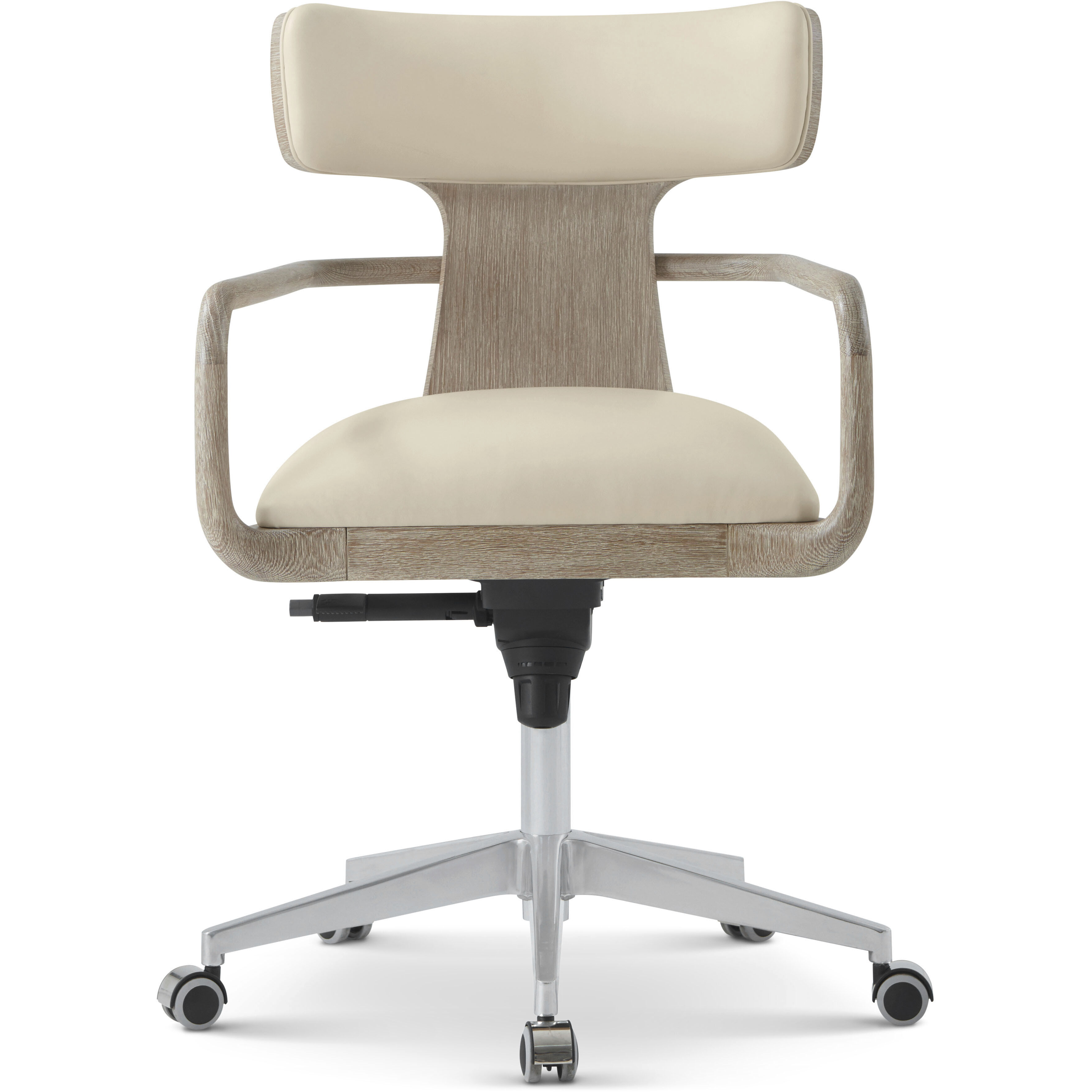 Repose Grey Oak Study Chair, Wooden, Upholstered