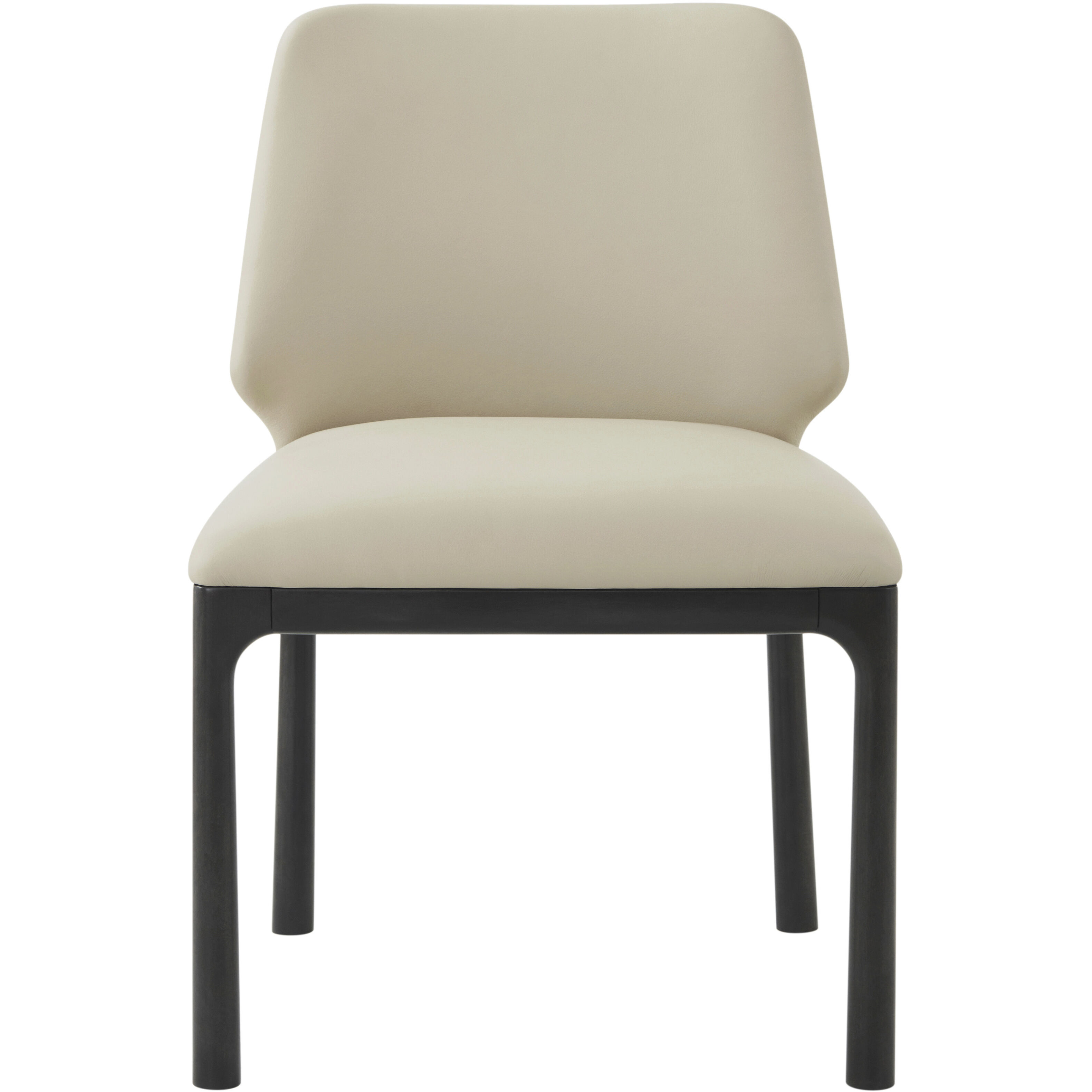 Kesden Silent Black Dining Side Chair, Wooden, Upholstered