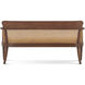 Sunderland Antique Rattan Bench, Wooden, Upholstered